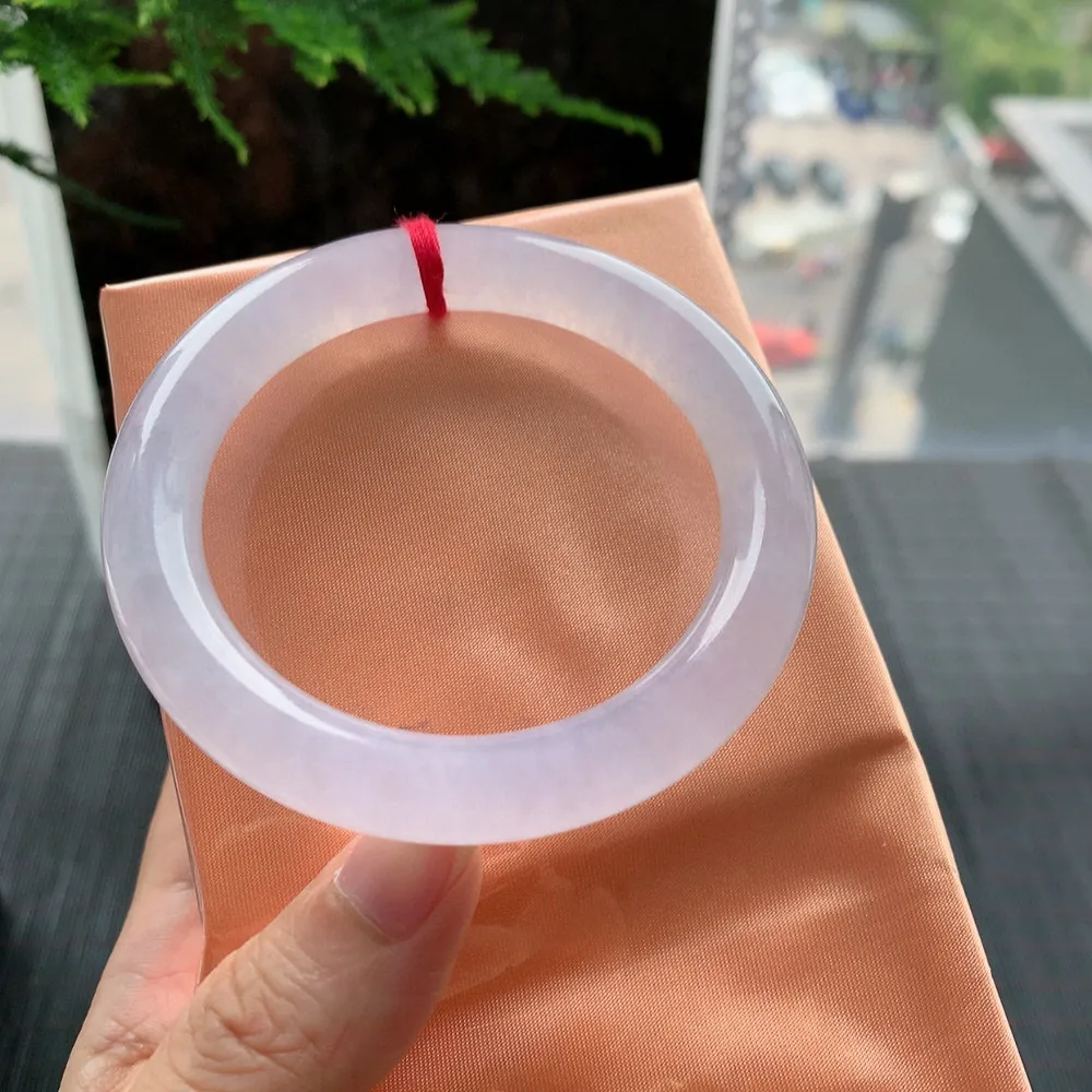 圆条高冰淡淡紫 无瑕 尺寸:54.4/9.7 种水好️️