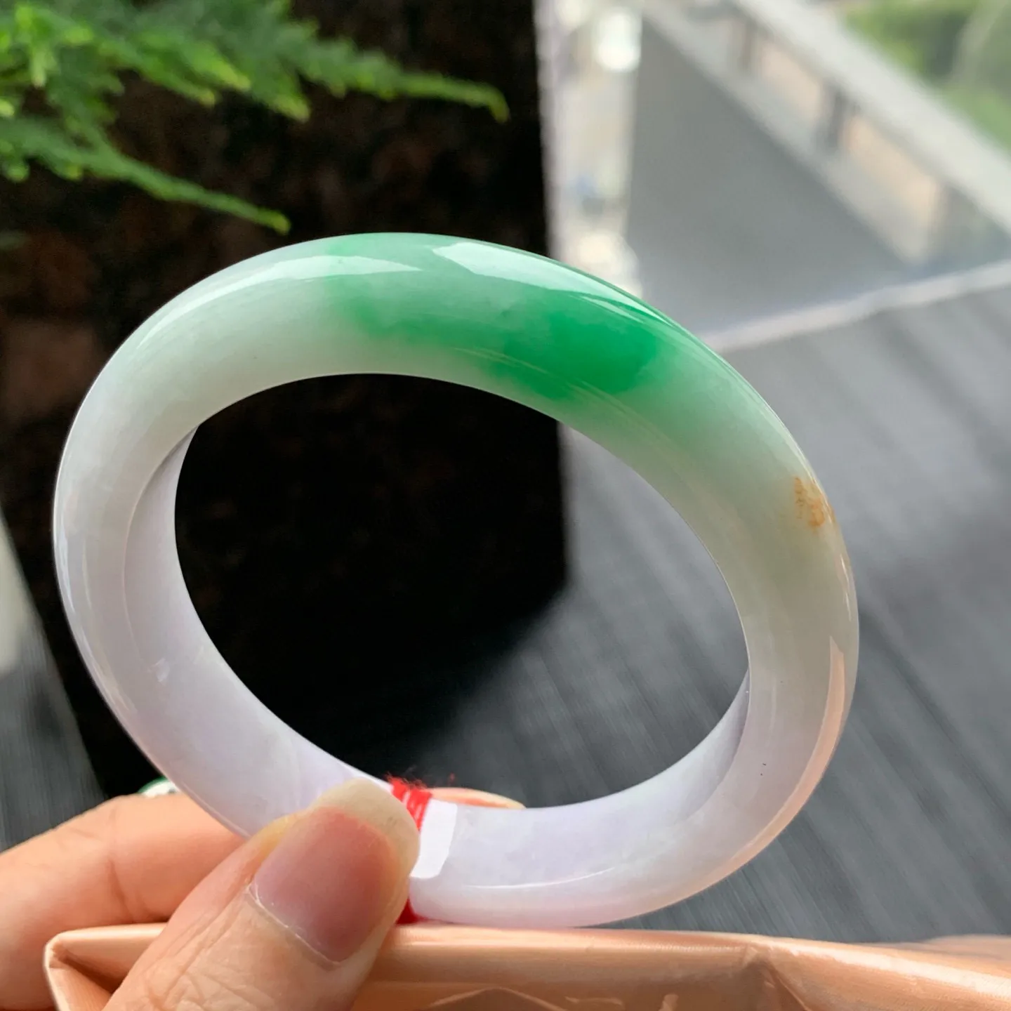 正圈冰糯春彩 皮纹 尺寸:57.5/12.7/9 色好