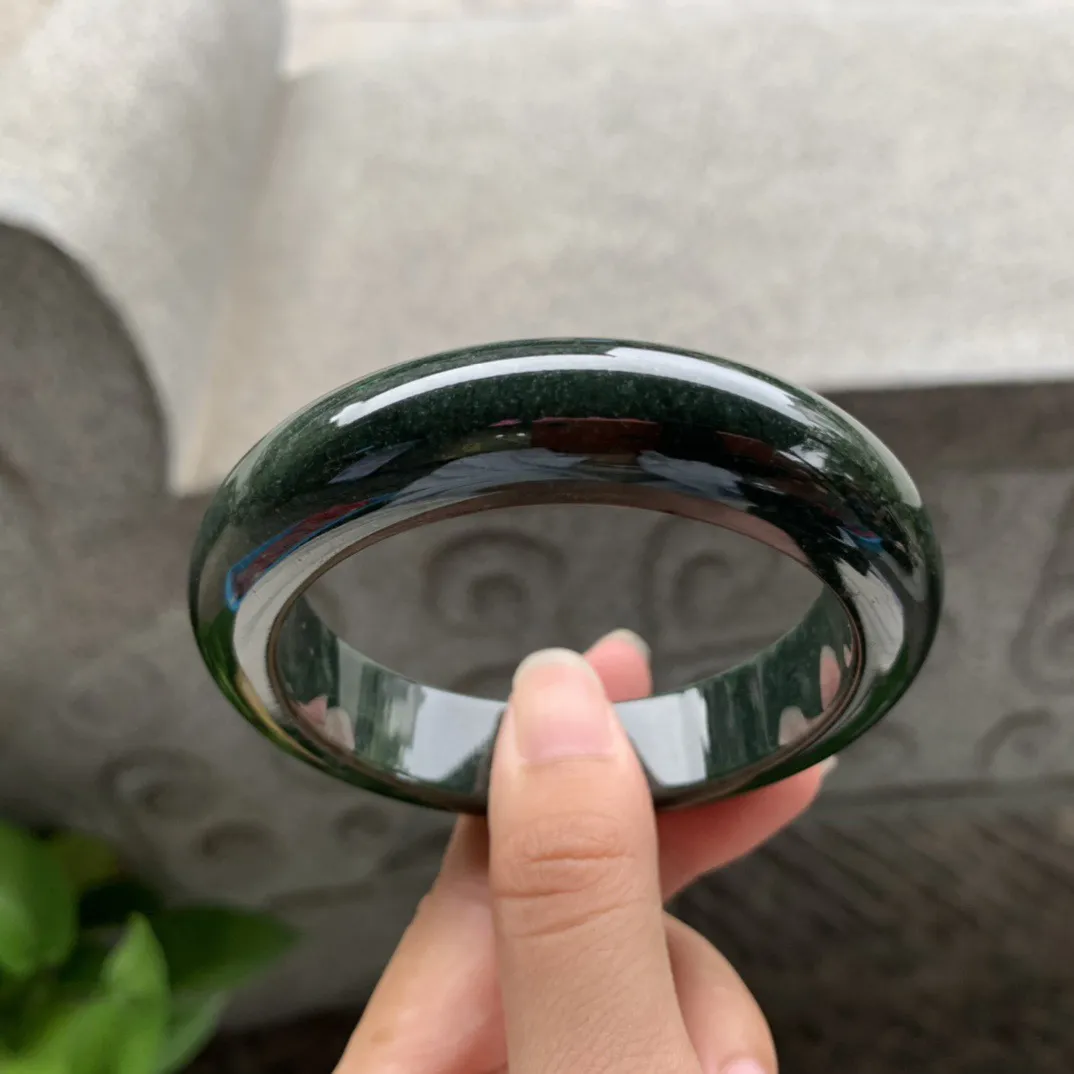圈口56.7-14.1-10 【乌鸡正圈手镯】正圈56 57可戴