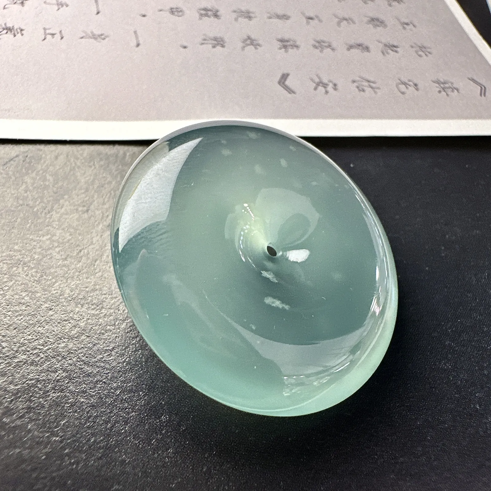 【冰种平安大扣】老坑雪花棉，质地细腻，品质很好，冰感十足，胶感明显，收藏品质