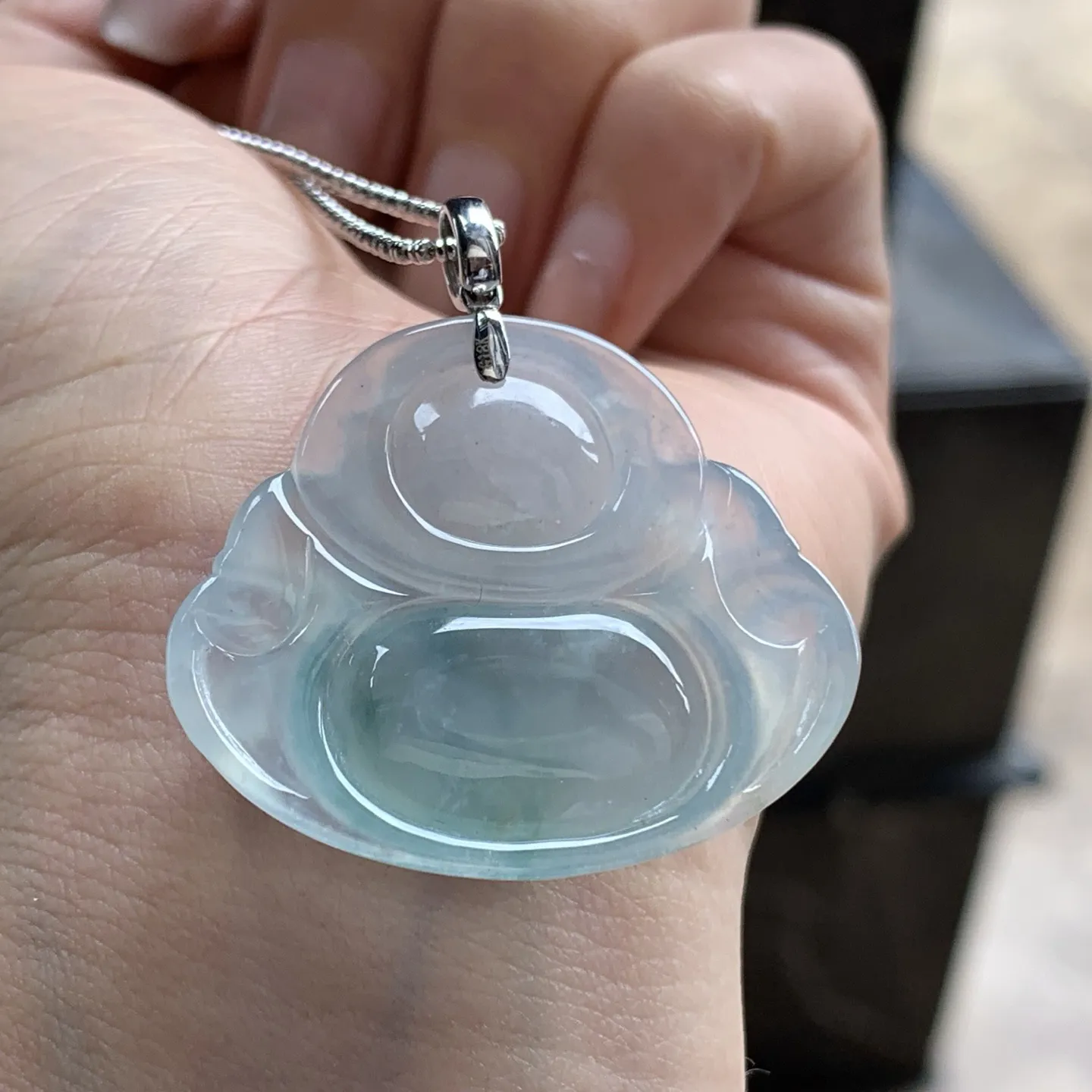 金扣冰蓝花佛公^_^冰透