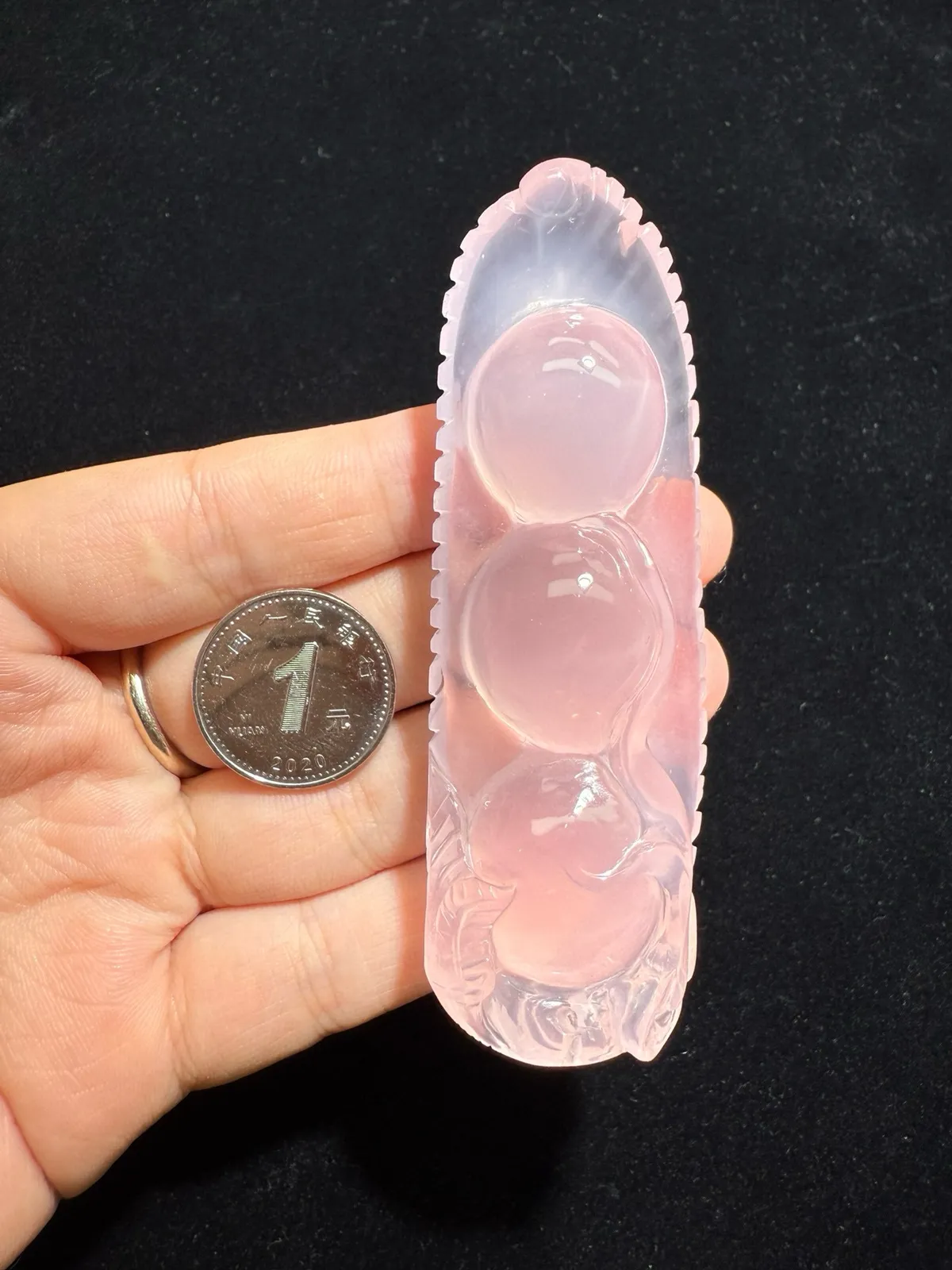 【四季豆】莫桑比克星光粉水晶吊坠，坠子尺寸：87.8*28*20mm，61.678g，饱满圆润 颜色超粉润～全美晶体！六芒星光 粉晶增情感 招好人缘旺生意缘！