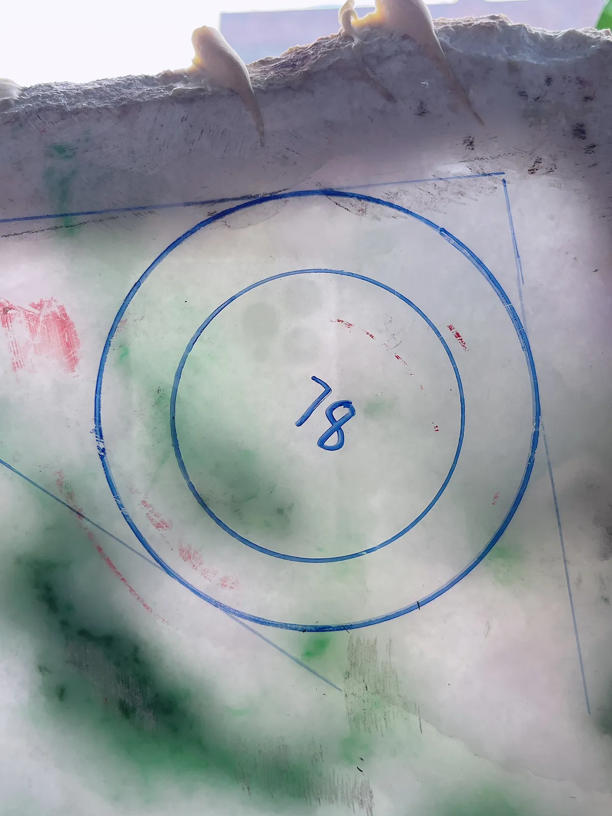 翡翠板料，⭕️正圈最大做62，圆条最大做58