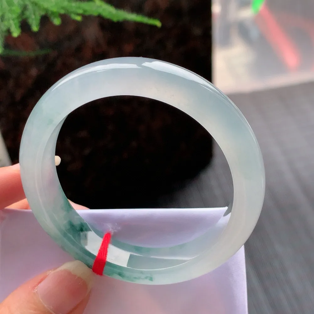 正圈冰玻飘花 无瑕 尺寸:51.8/11.9/8 花美 起荧光
