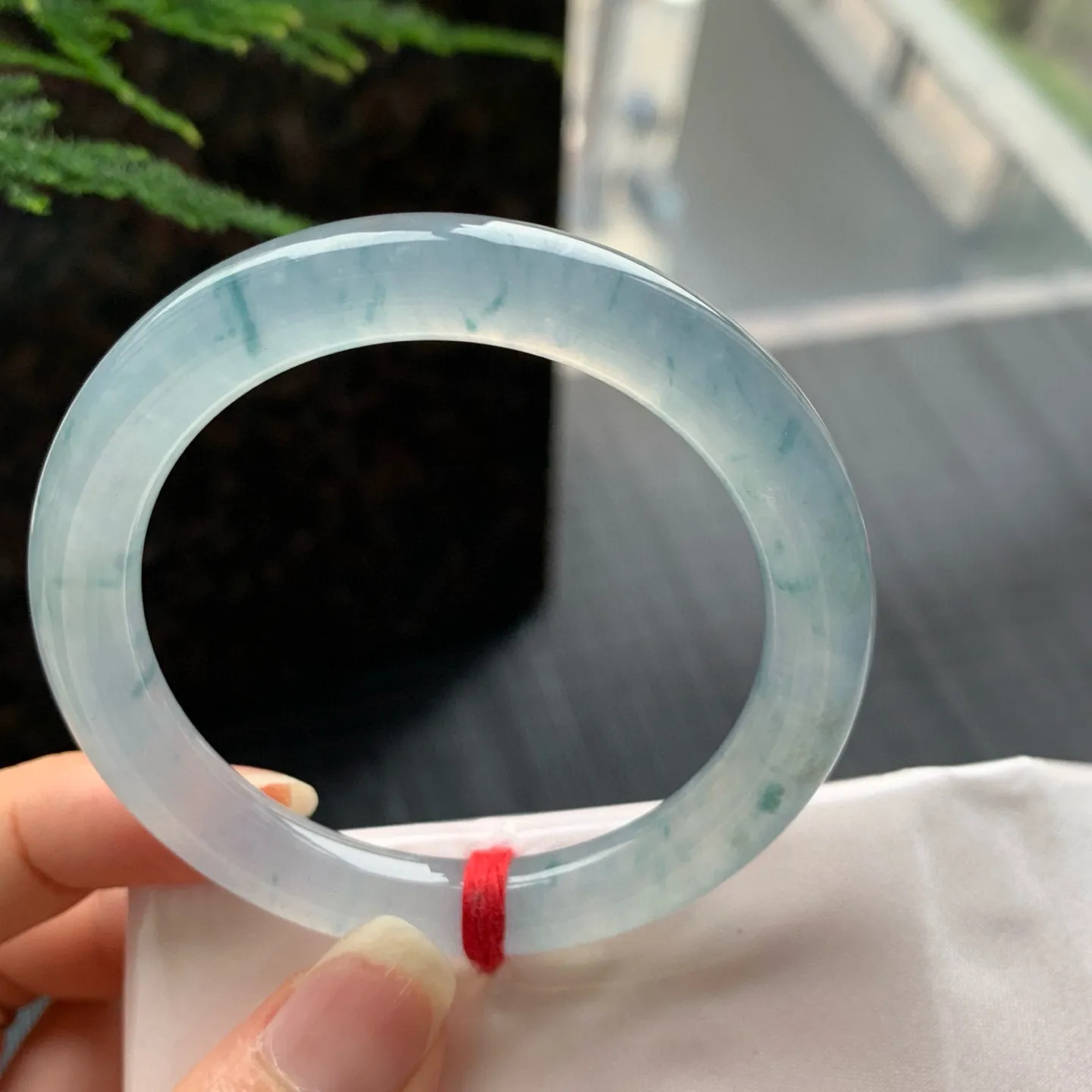 圆条冰玻飘花 无瑕 尺寸:50.2/8.6 花美 起荧光