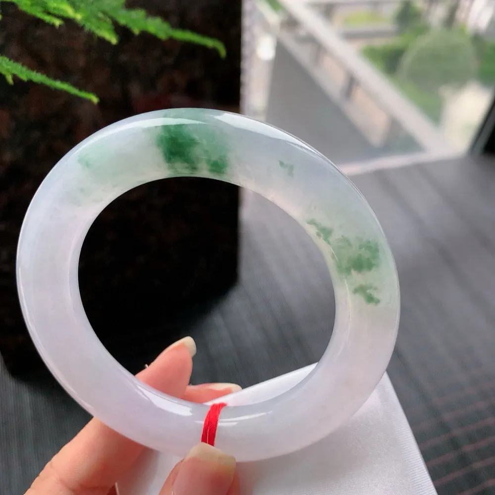 圆条高冰紫飘花 无瑕 尺寸:58.1/13.1 超美