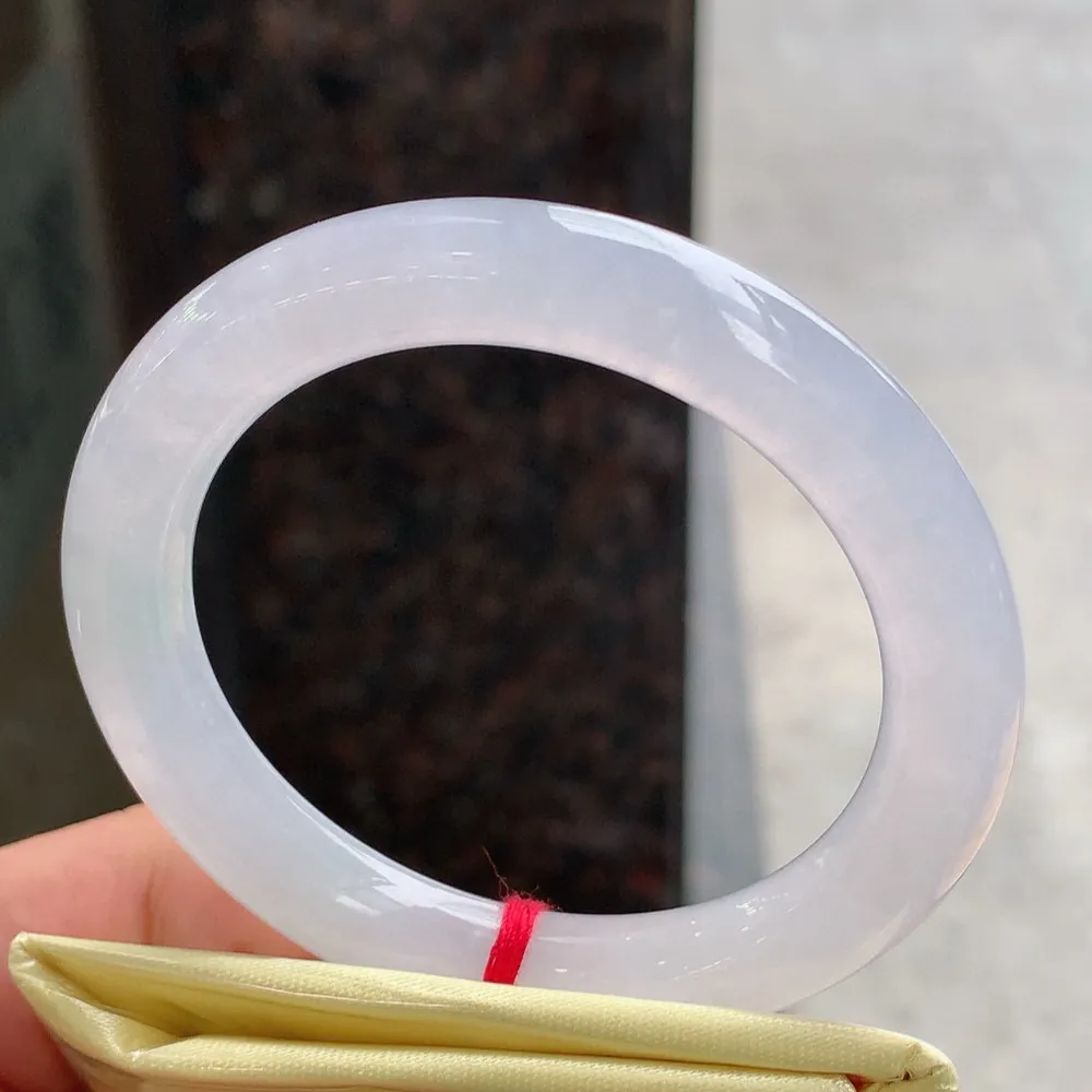 圆条高冰粉紫 无瑕 尺寸:54.5/9.4 种水好