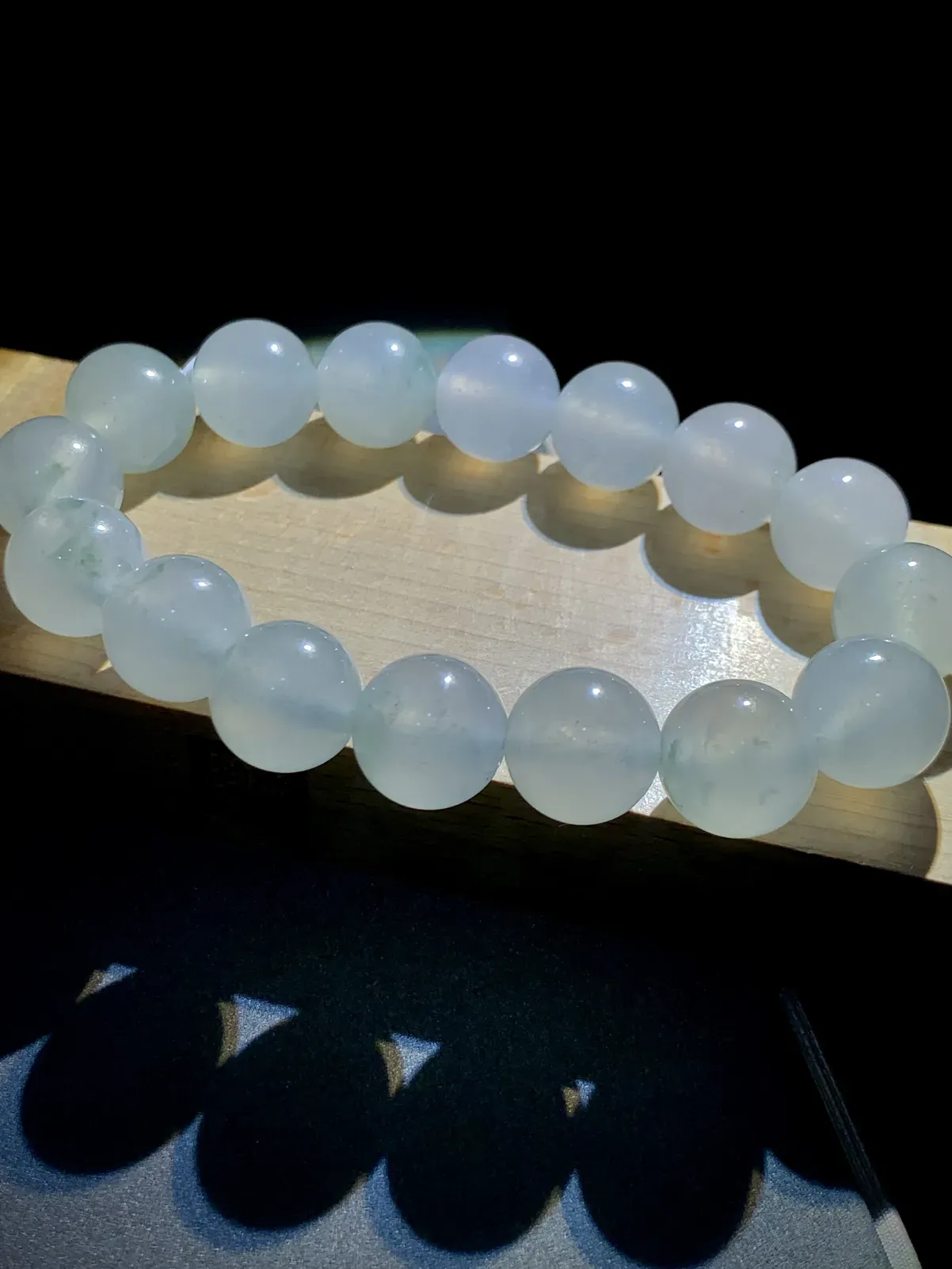 冰种手串珠子手链，直径约13.5mm，
16粒，