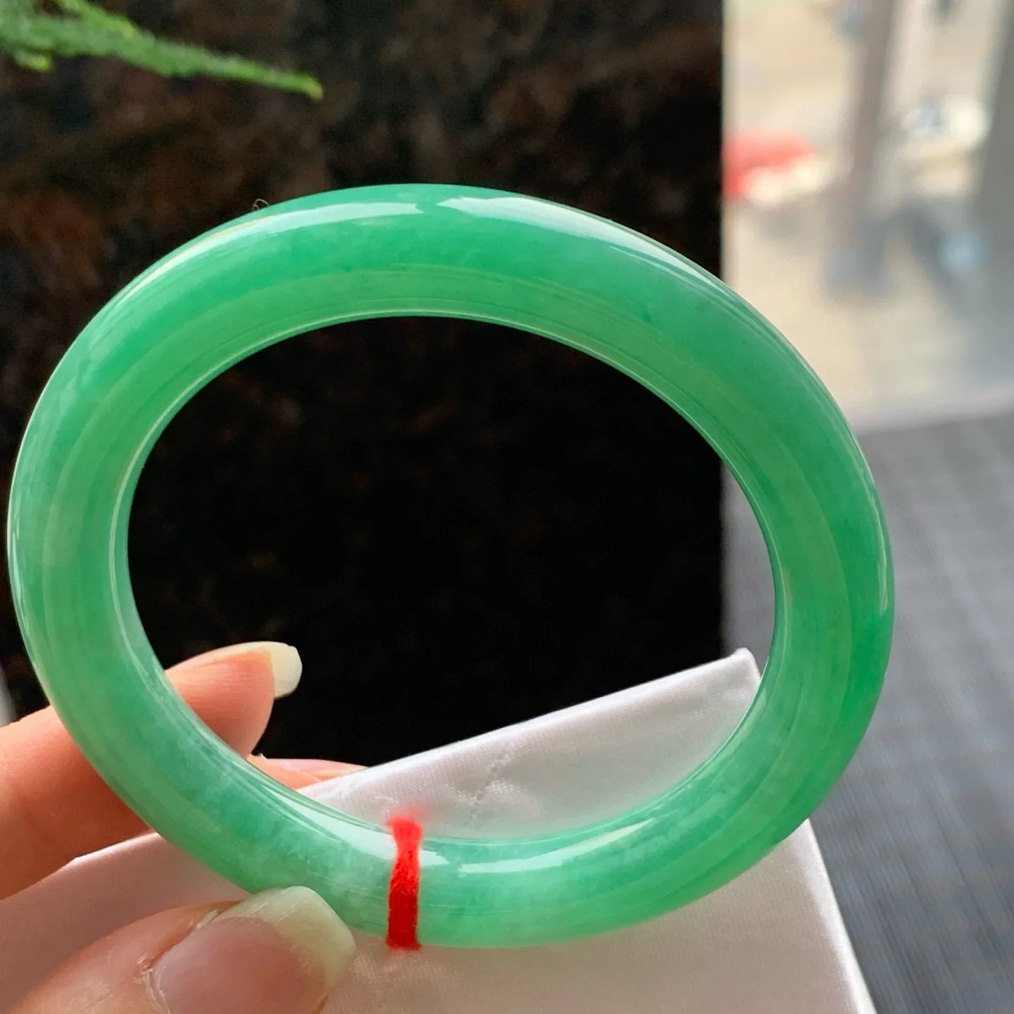 圆条满绿 无瑕 尺寸:53.1/9.1/8.5 满色🥰🥰