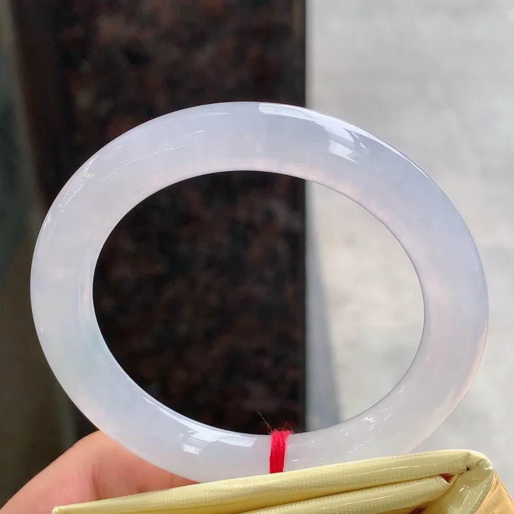 圆条高冰粉紫 无瑕 尺寸:54.5/9.4 种水好