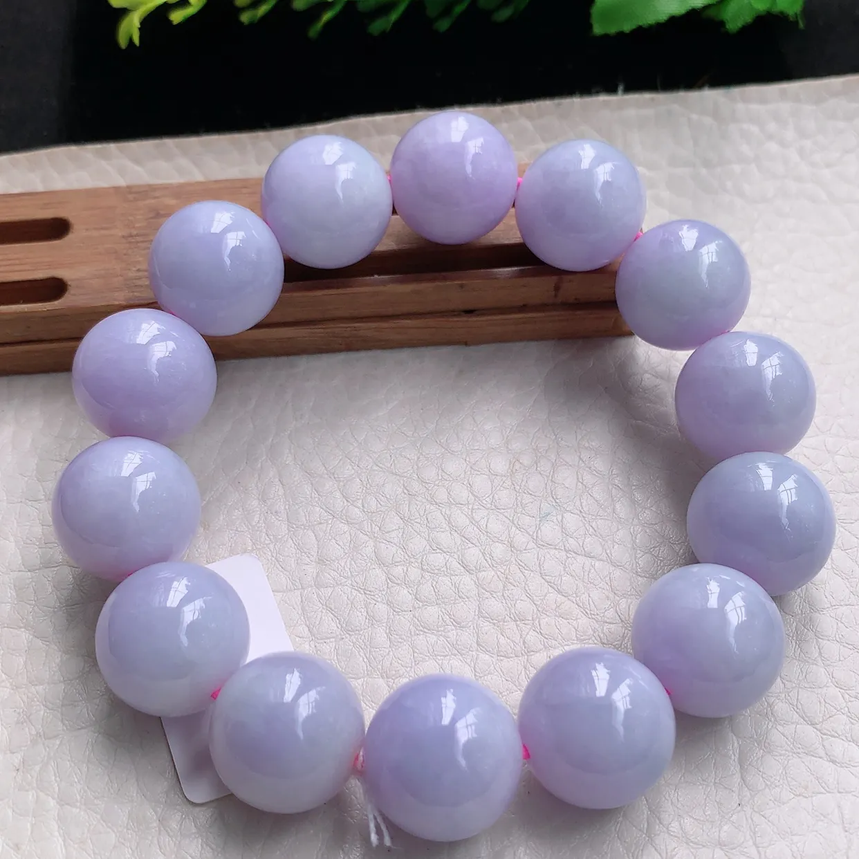 ss自然光16.3mm天然缅甸翡翠大颗粒高贵紫罗兰16.3mm圆珠玉手链