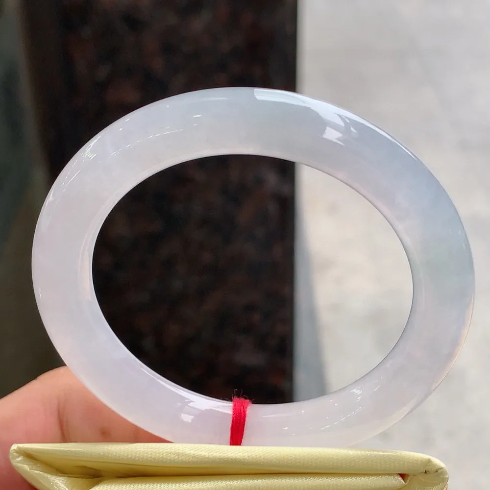 圆条高冰粉紫 无瑕 尺寸:54.5/9.4 种水好