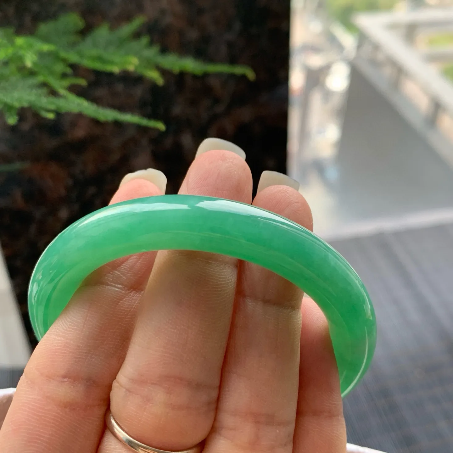 圆条满绿 无瑕 尺寸:53.1/9.1/8.5 满色🥰🥰