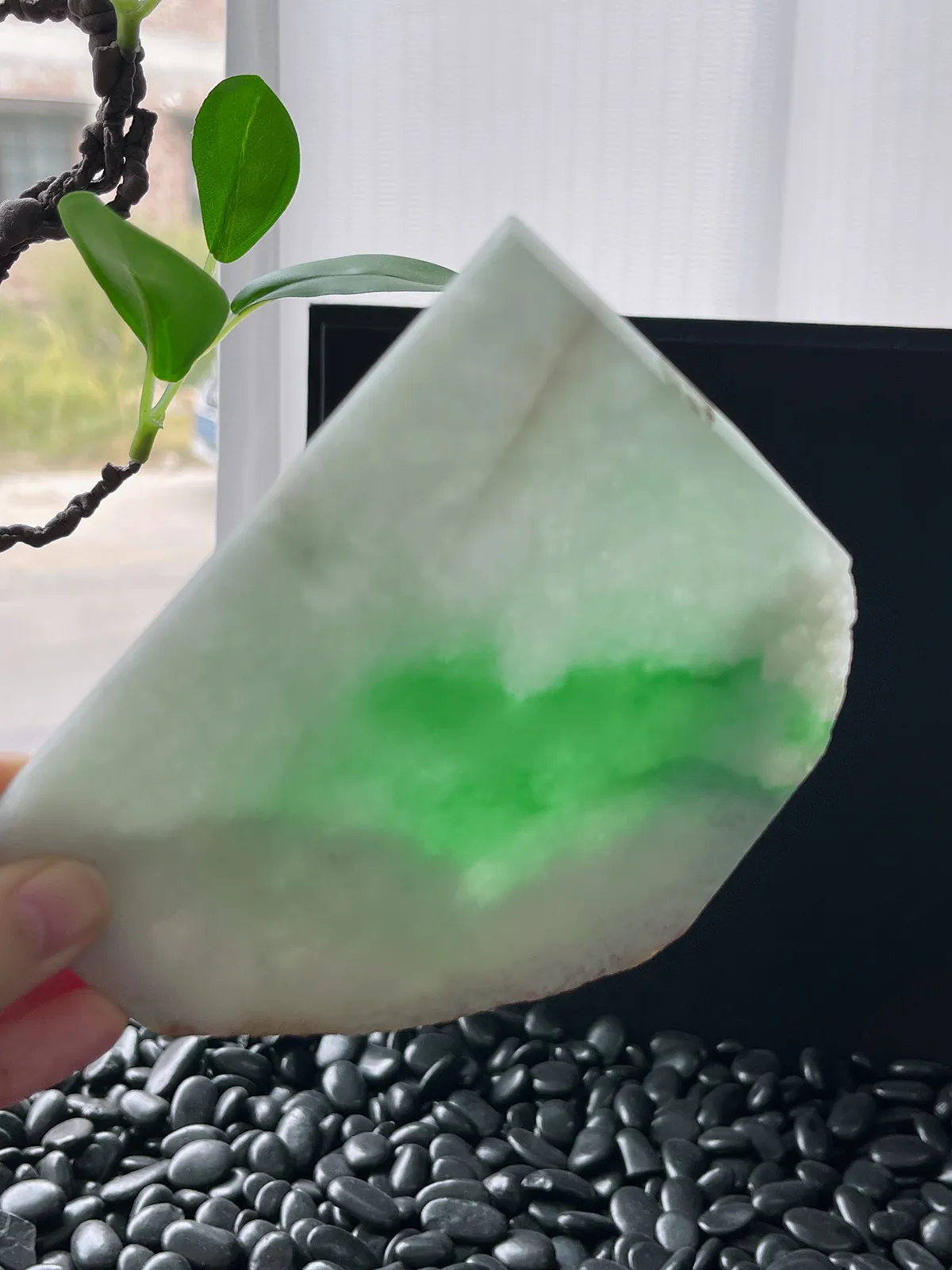 翡翠飘阳绿片料