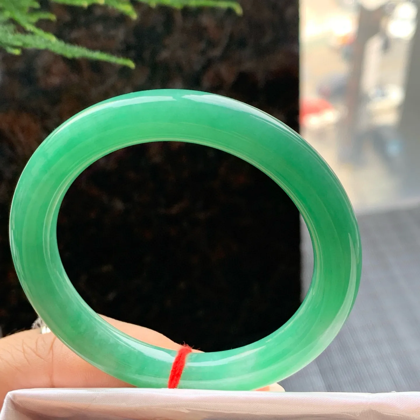 圆条满绿 无瑕 尺寸:53.1/9.1/8.5 满色🥰🥰