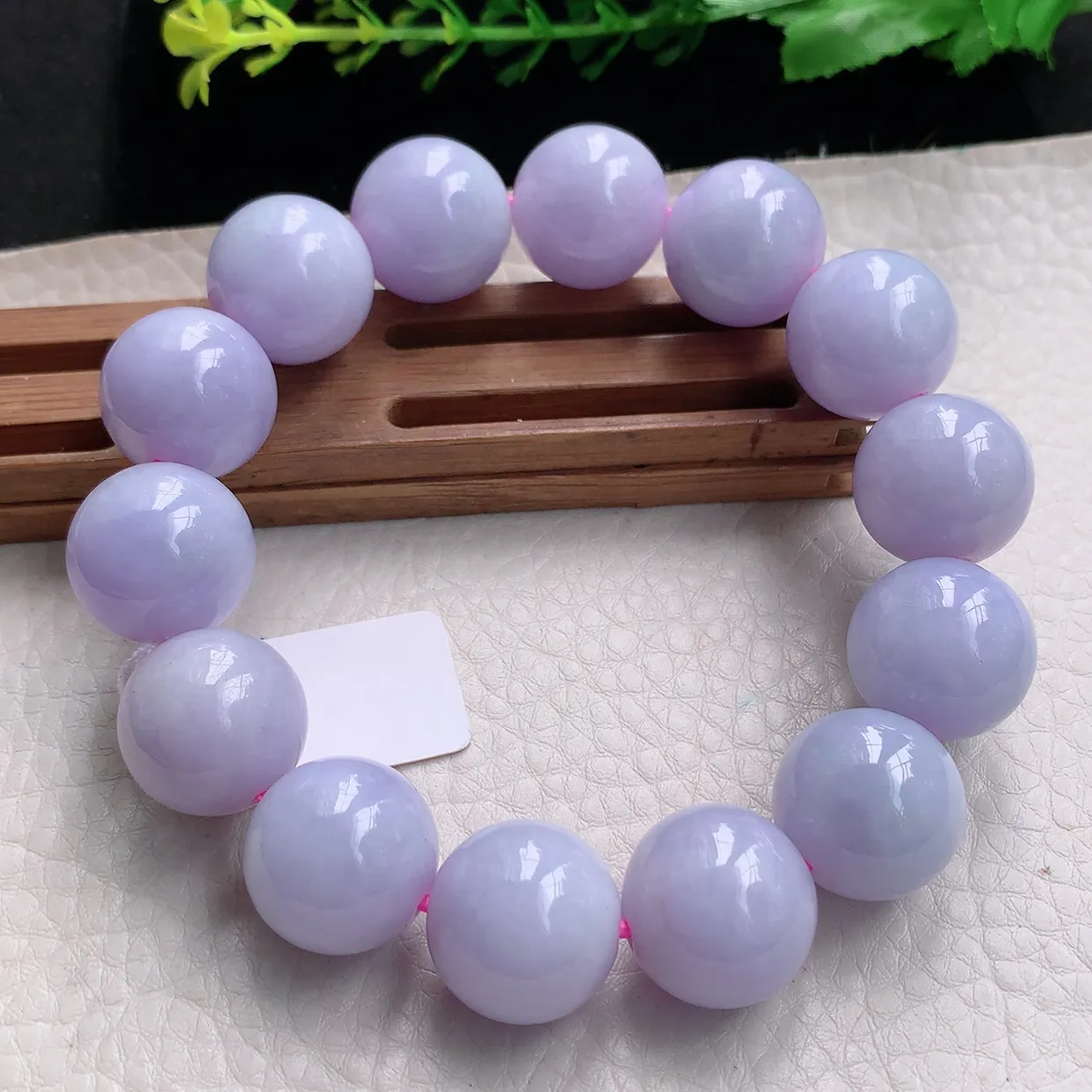 ss自然光16.3mm天然缅甸翡翠大颗粒高贵紫罗兰16.3mm圆珠玉手链