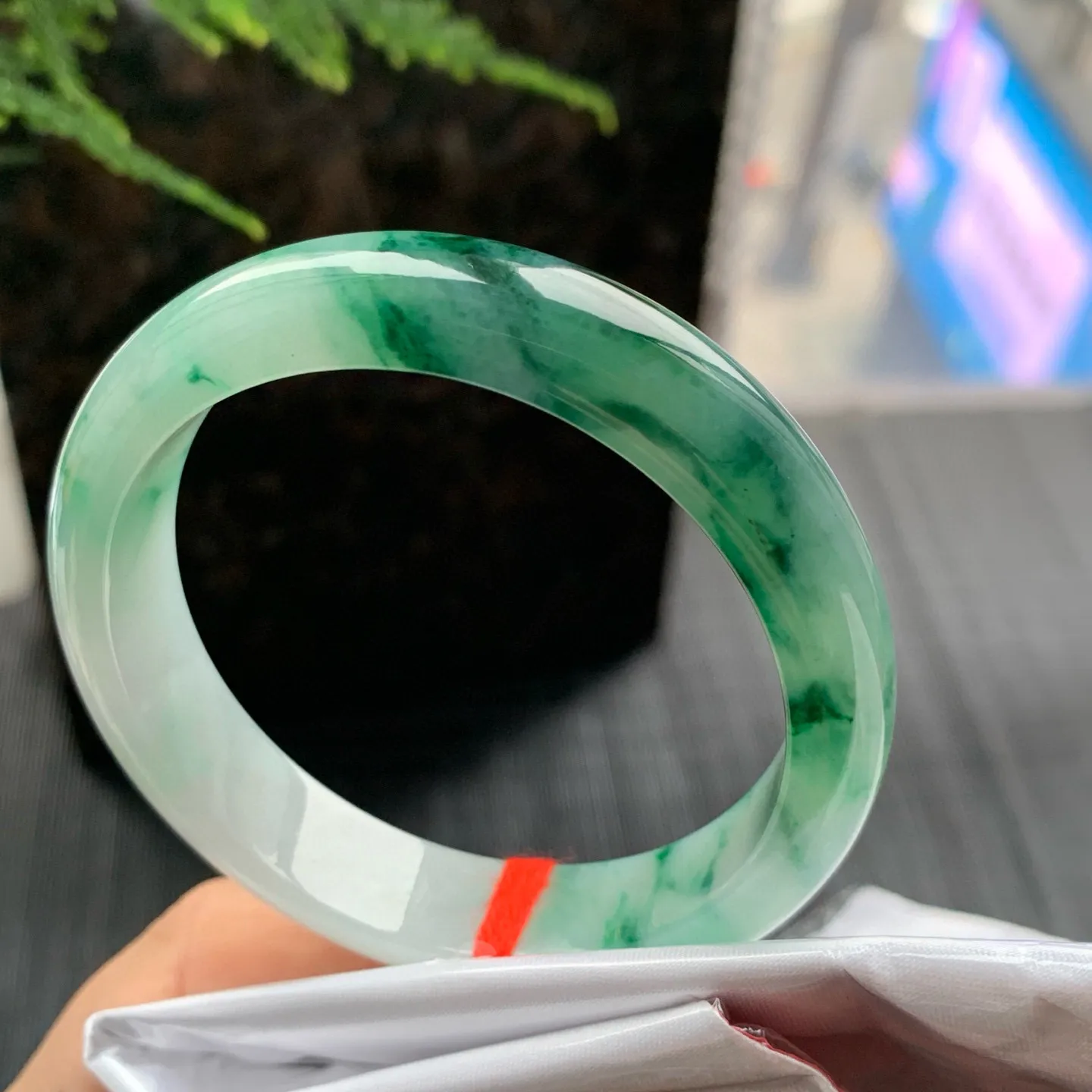 正圈冰辣绿 无瑕 尺寸:55.1/12.5/7.4 色好