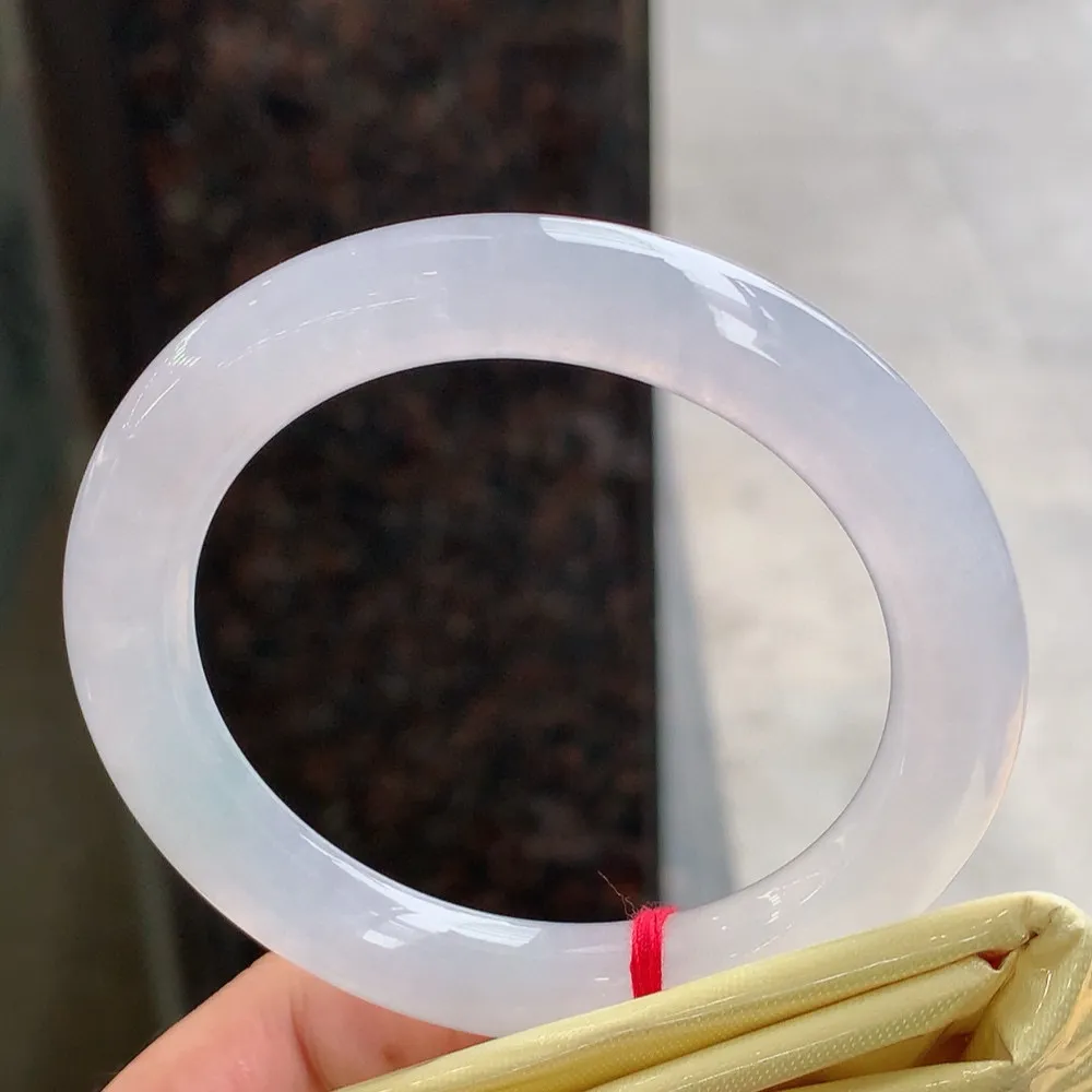 圆条高冰粉紫 无瑕 尺寸:54.5/9.4 种水好