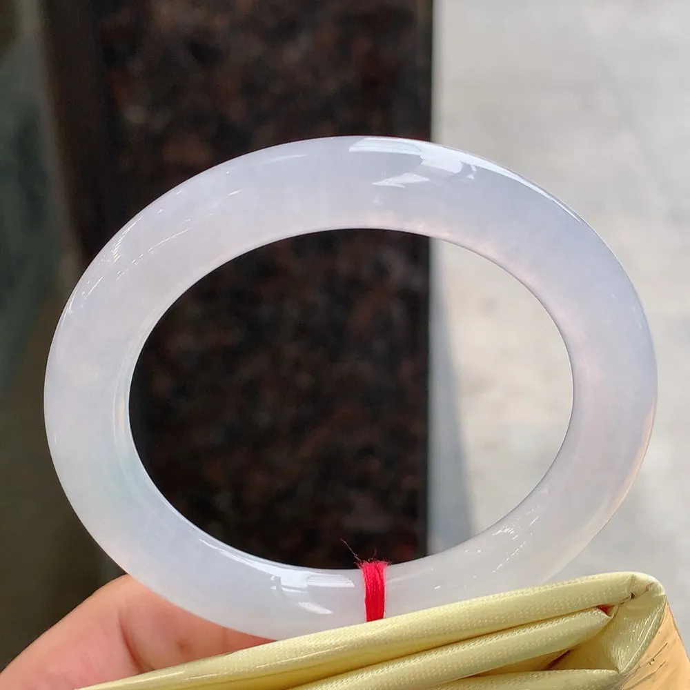 圆条高冰粉紫 无瑕 尺寸:54.5/9.4 种水好