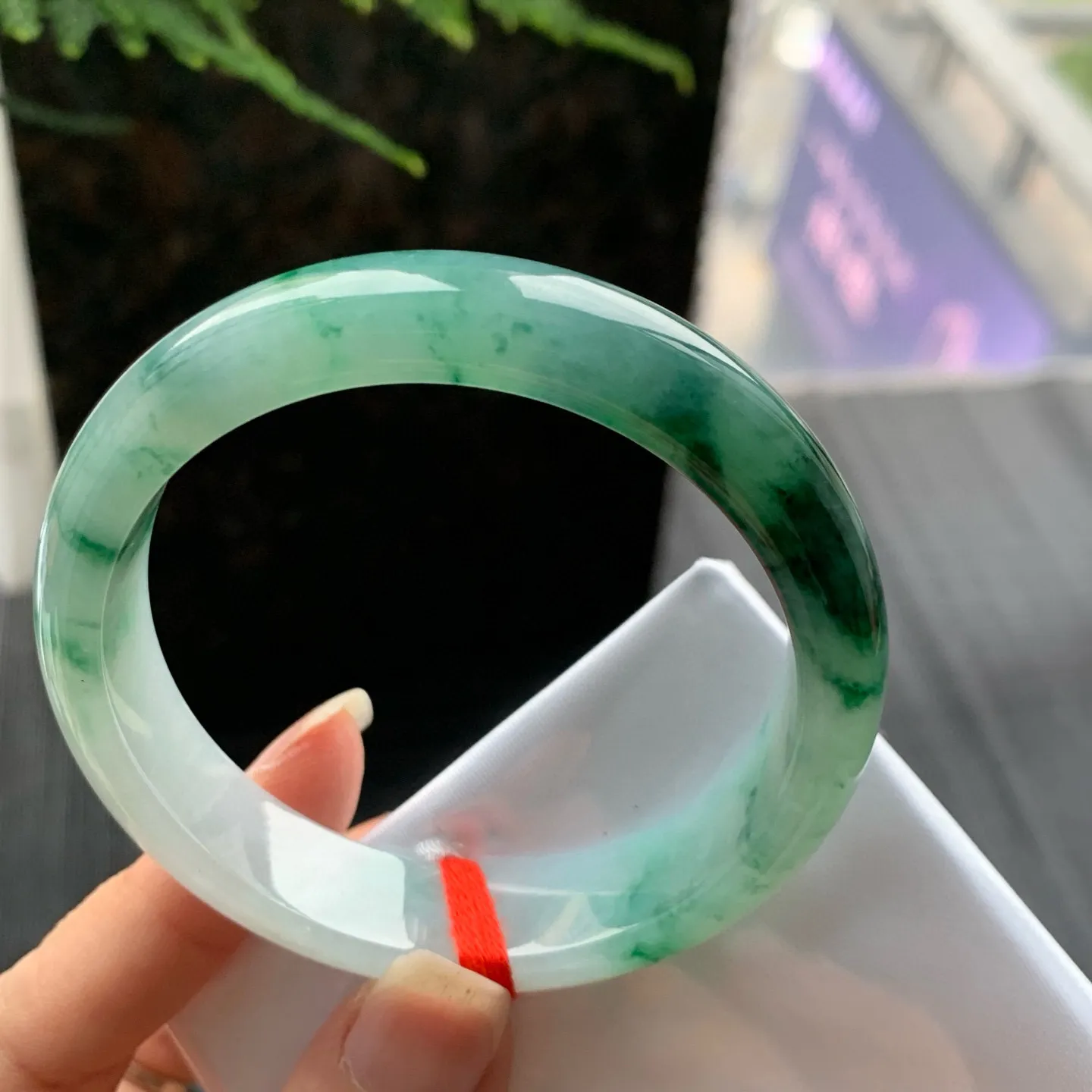 正圈冰辣绿 无瑕 尺寸:55.1/12.5/7.4 色好