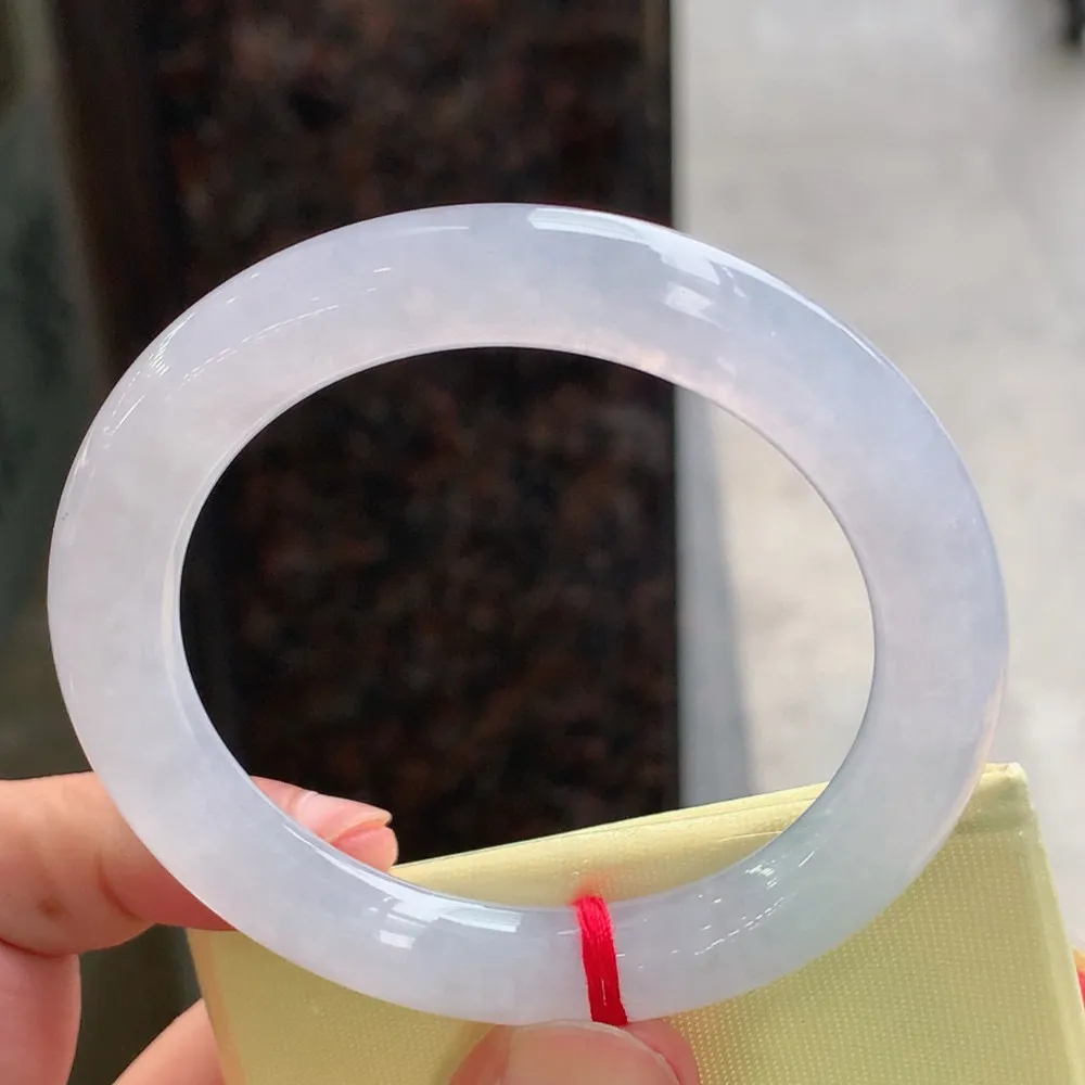 圆条高冰粉紫 无瑕 尺寸:54.5/9.4 种水好