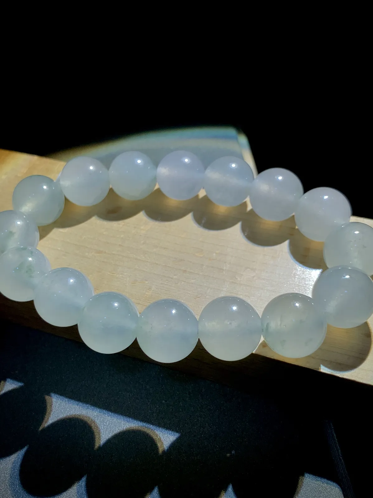 冰种手串珠子手链，直径约13.5mm，
16粒，