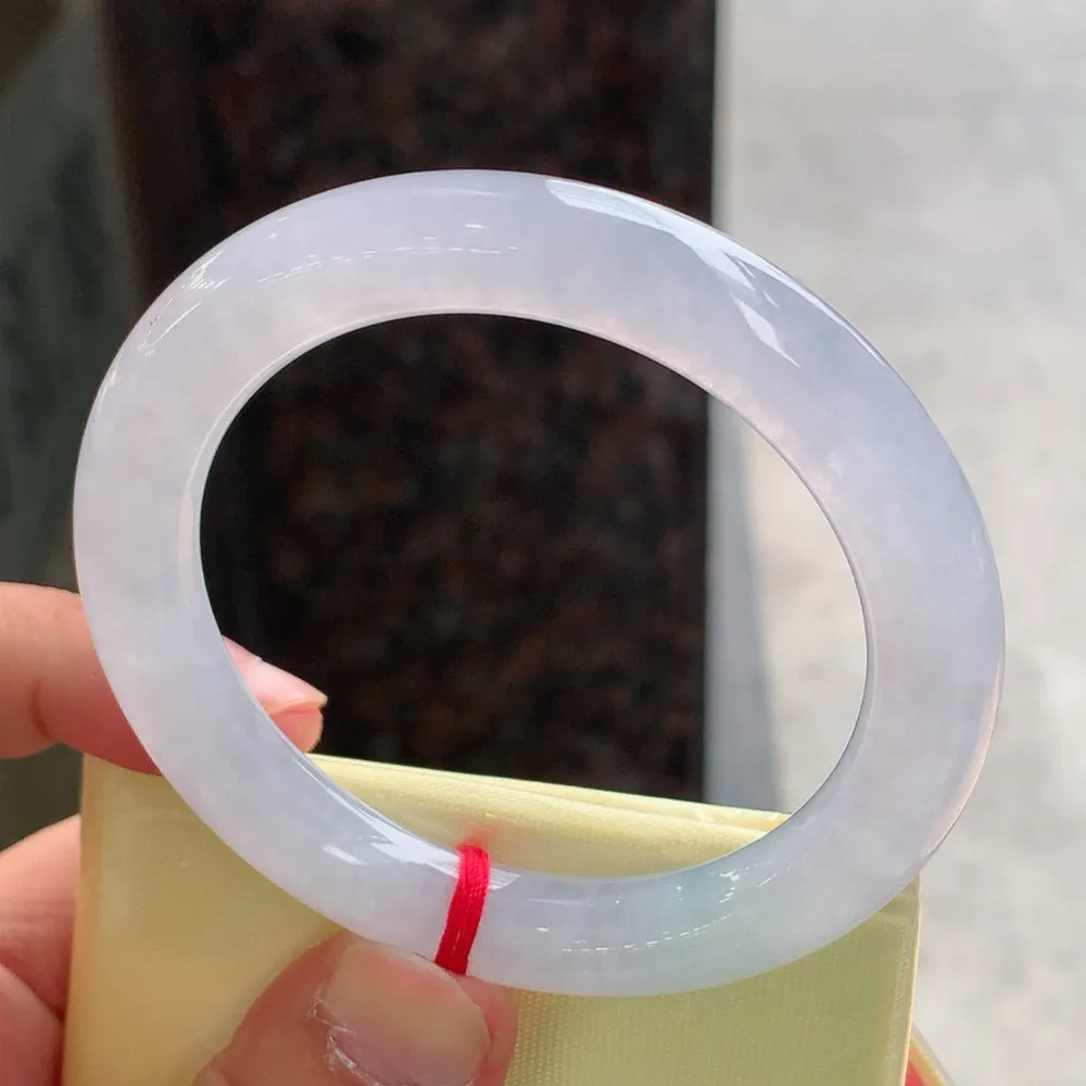 圆条高冰粉紫 无瑕 尺寸:54.5/9.4 种水好