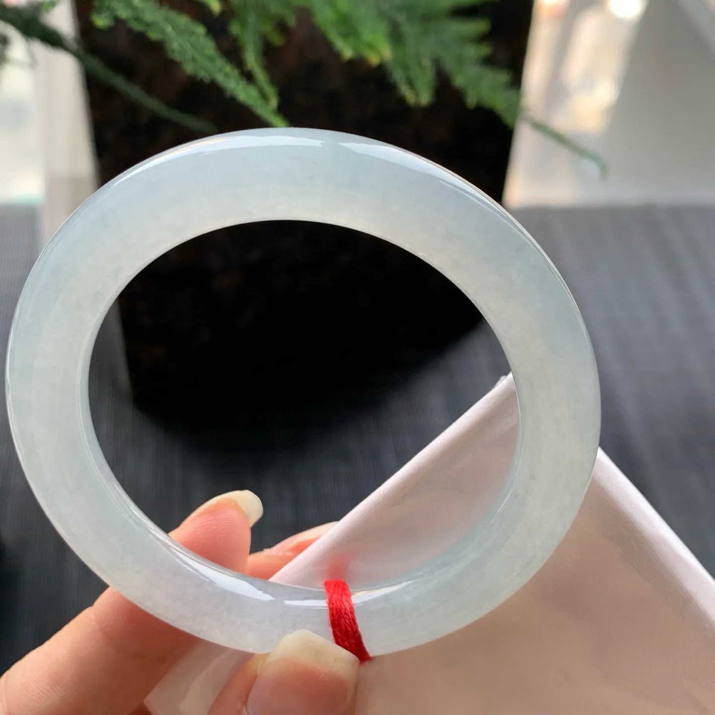 圆条高冰白月光 无瑕 尺寸:54.1/9.7/9.1种水好