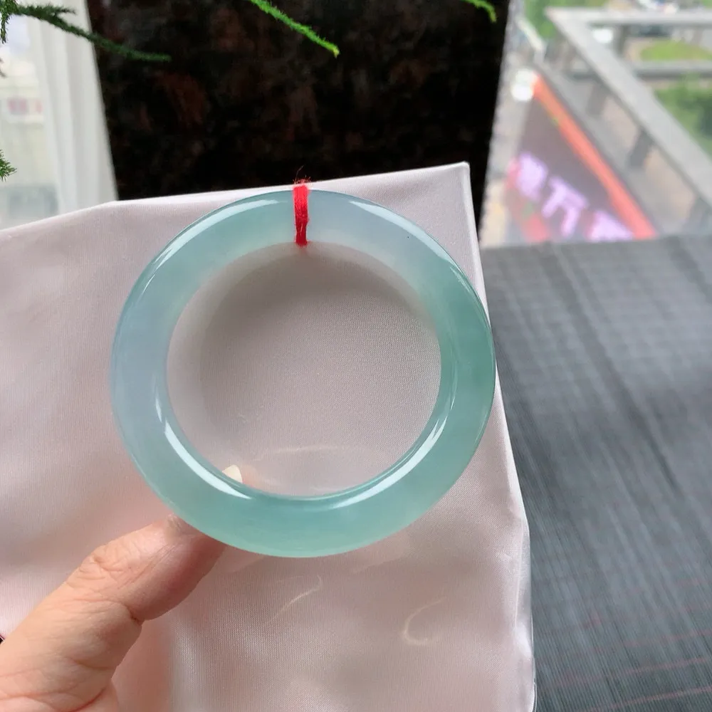 圆条高冰蓝水 无瑕 尺寸:55.4/10.6 种色俱佳️️