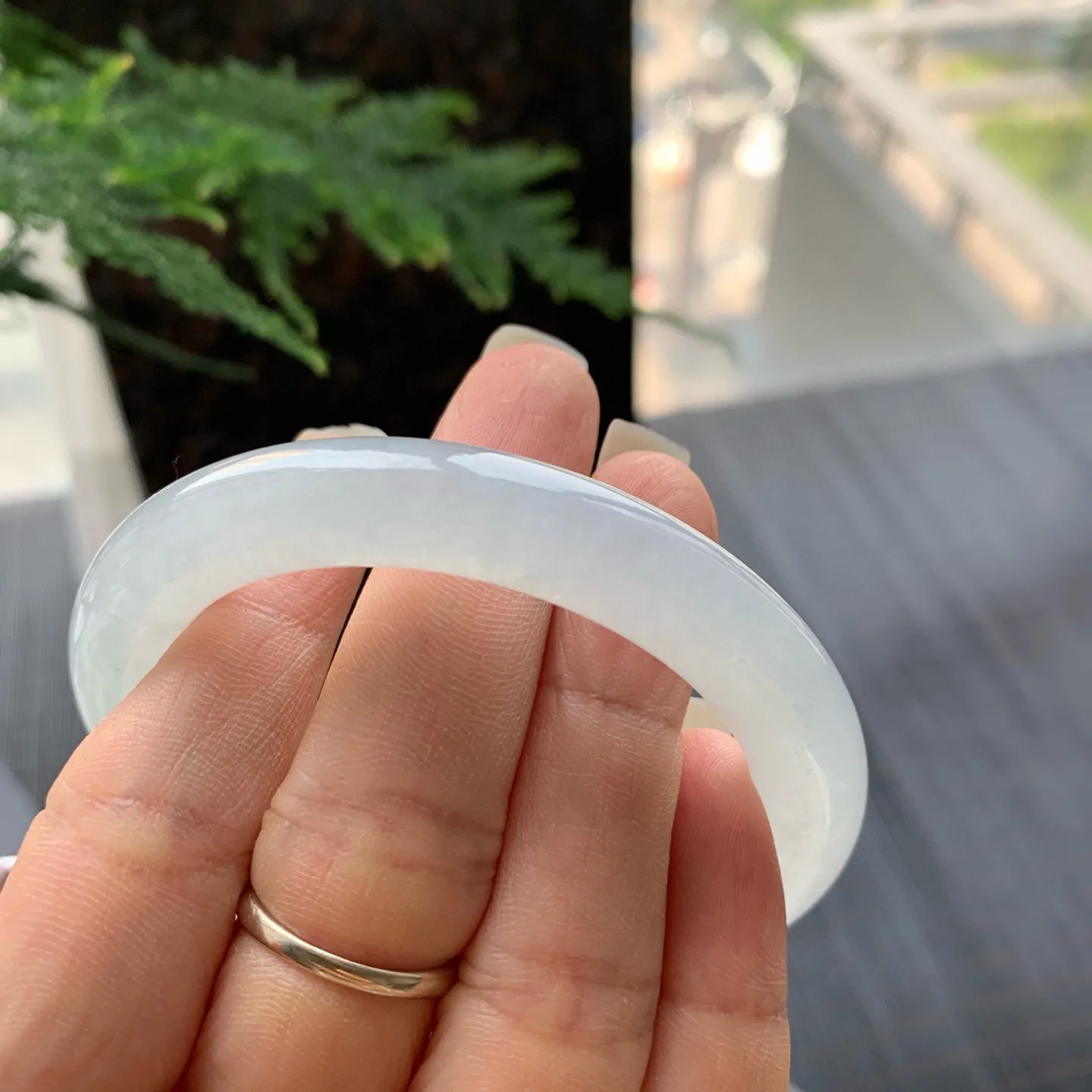 圆条高冰白月光 无瑕 尺寸:54.1/9.7/9.1种水好