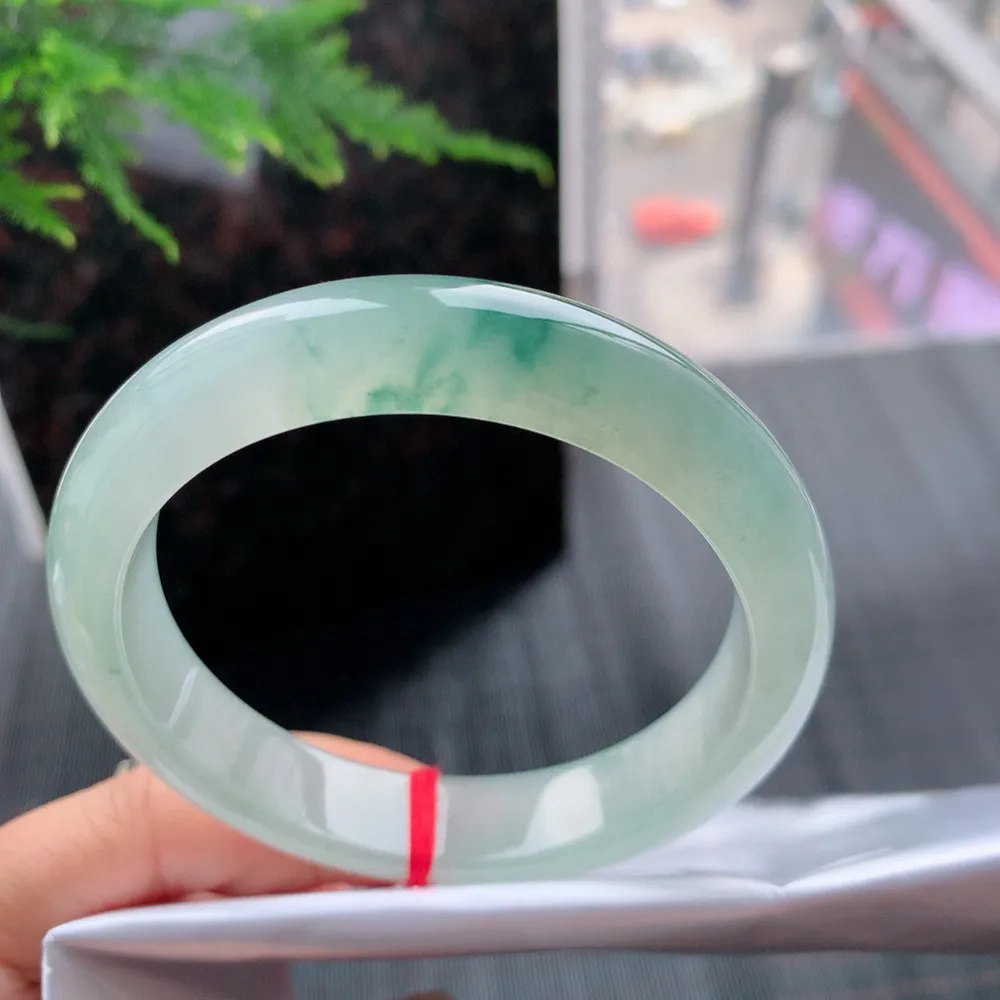 正圈冰玻飘花 无瑕 尺寸:58.1/12.8/8.5 花美 种水好️️