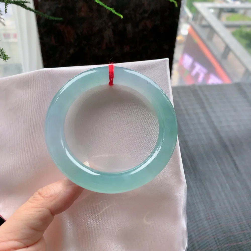 圆条高冰蓝水 无瑕 尺寸:55.4/10.6 种色俱佳️️