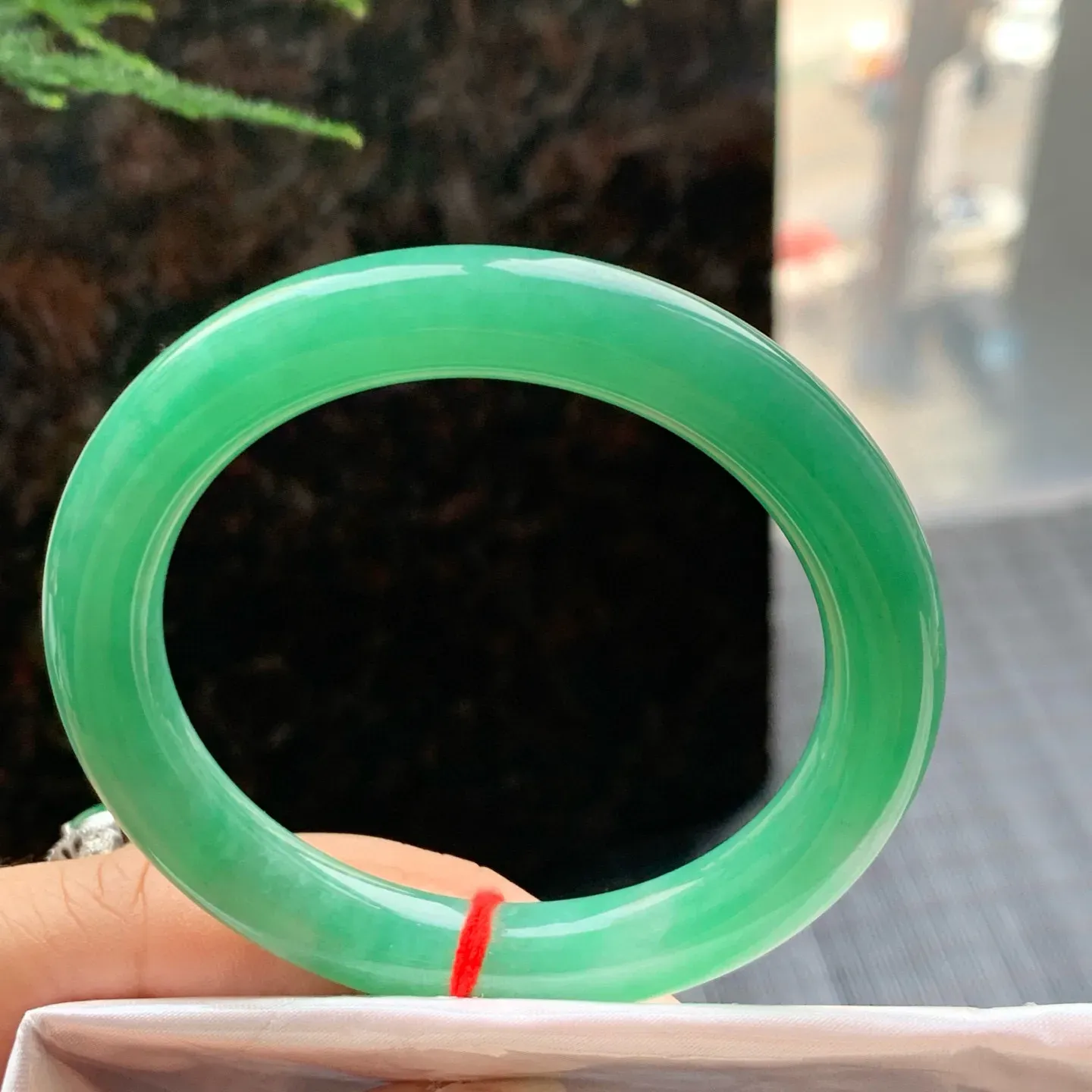 圆条满绿 无瑕 尺寸:53.1/9.1/8.5 满色🥰🥰