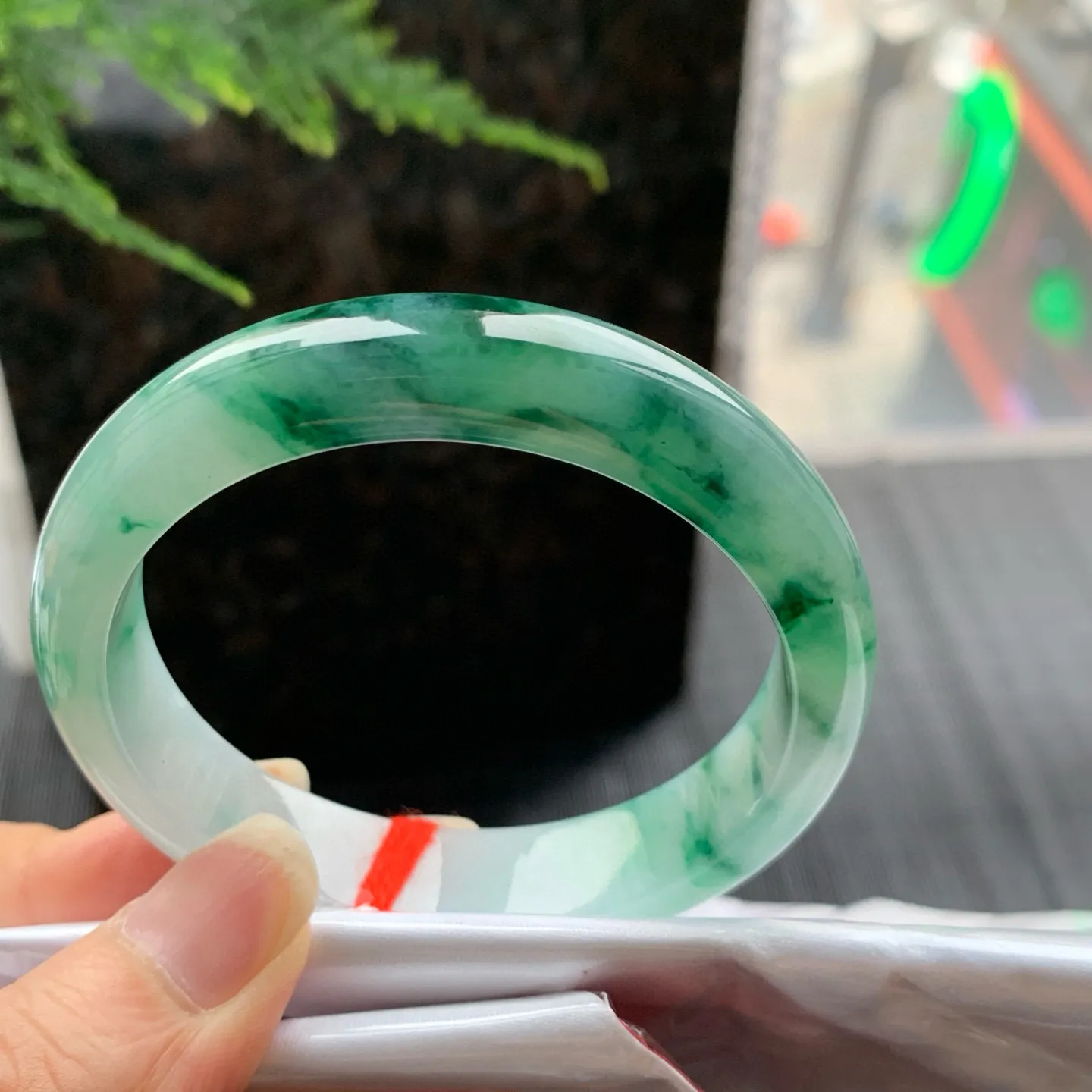 正圈冰辣绿 无瑕 尺寸:55.1/12.5/7.4 色好