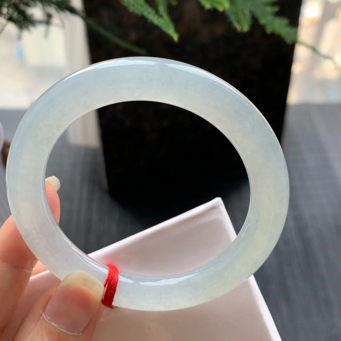 圆条高冰白月光 无瑕 尺寸:54.1/9.7/9.1种水好