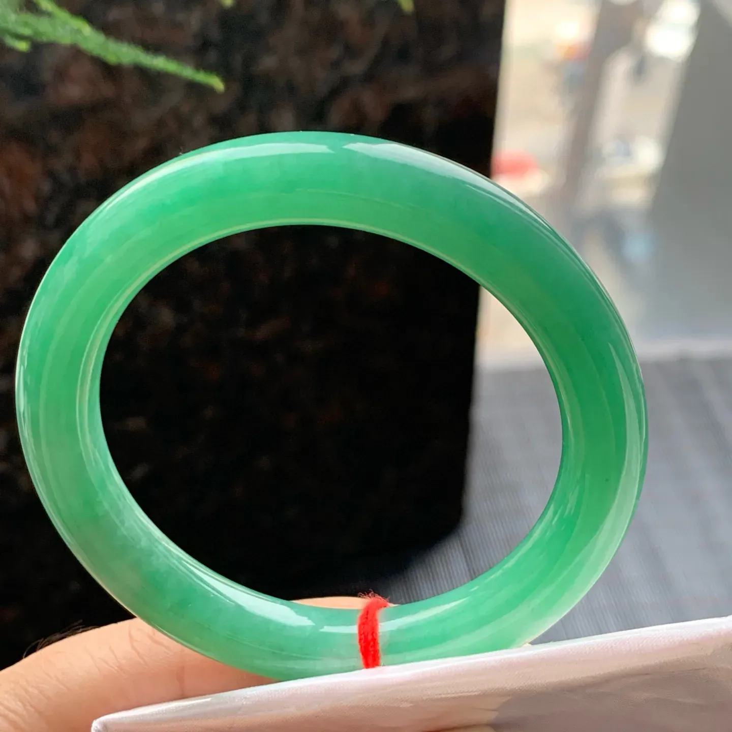 圆条满绿 无瑕 尺寸:53.1/9.1/8.5 满色🥰🥰