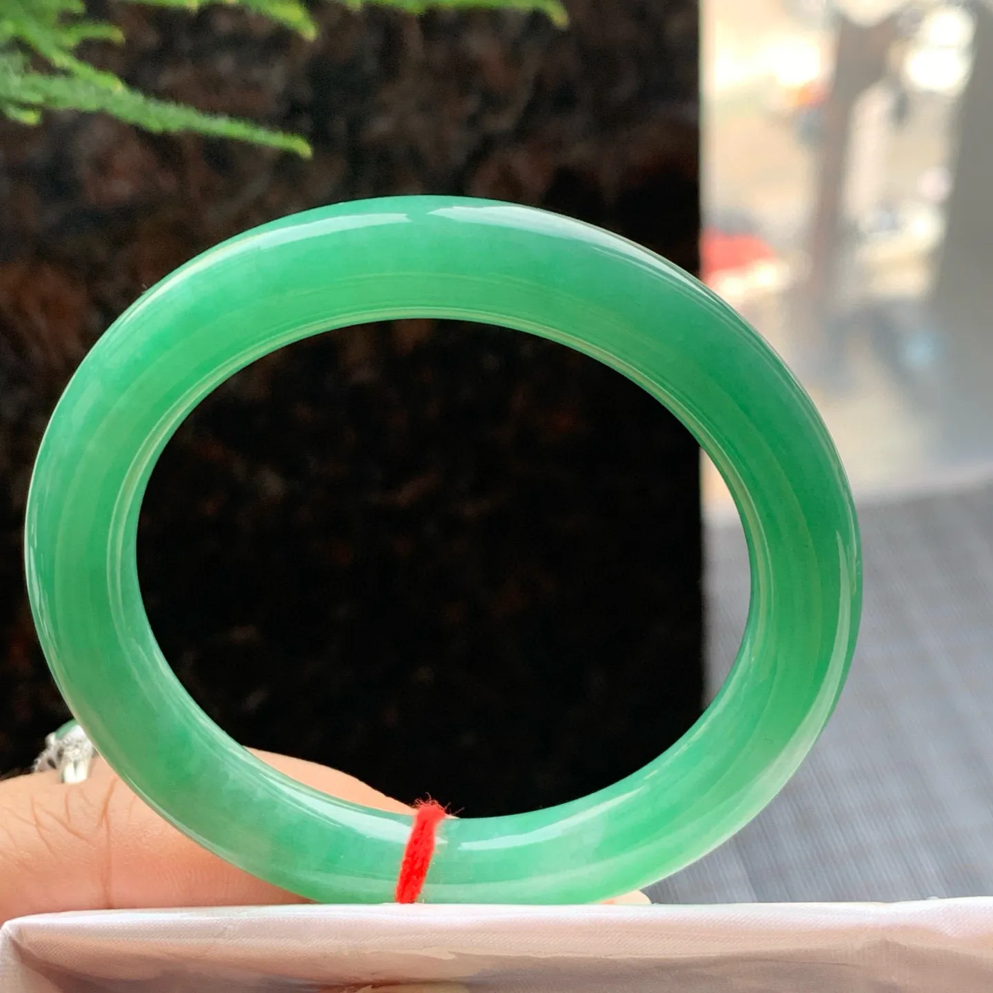 圆条满绿 无瑕 尺寸:53.1/9.1/8.5 满色🥰🥰