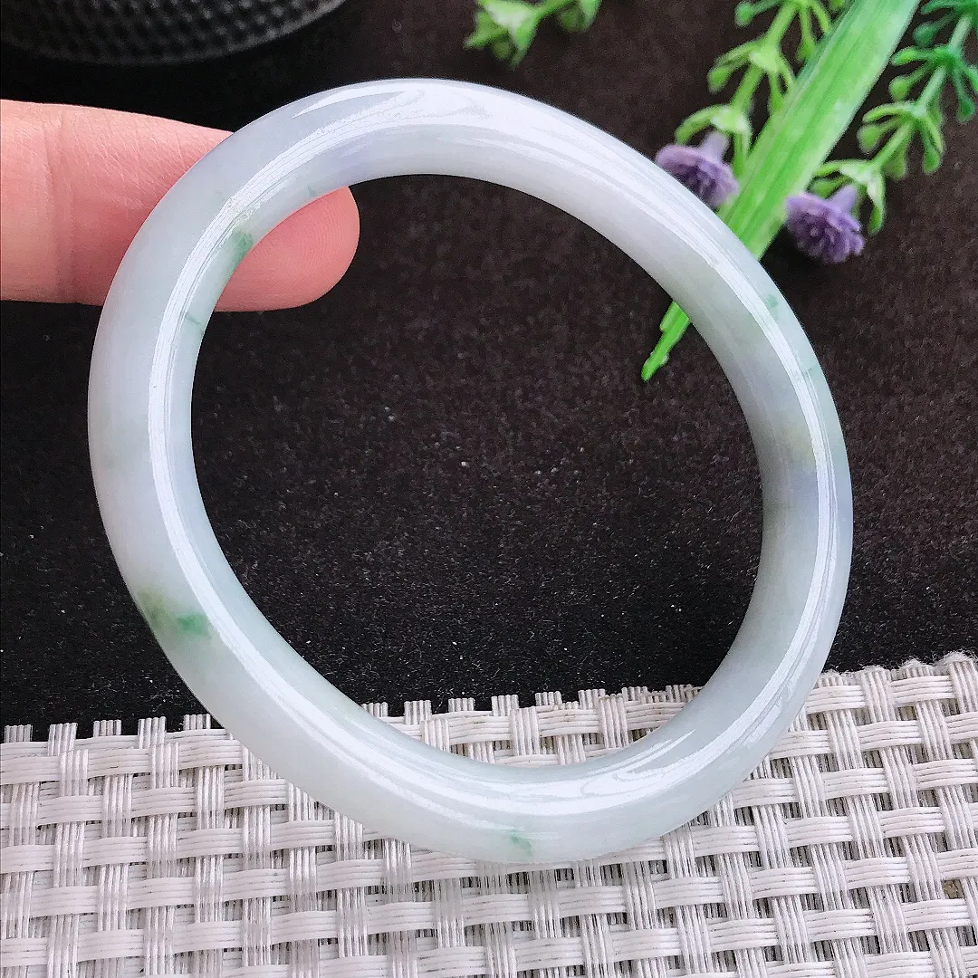 自然光55/48/7.8/8老坑秀气温润飘花贵妃手镯翡翠玉镯手环