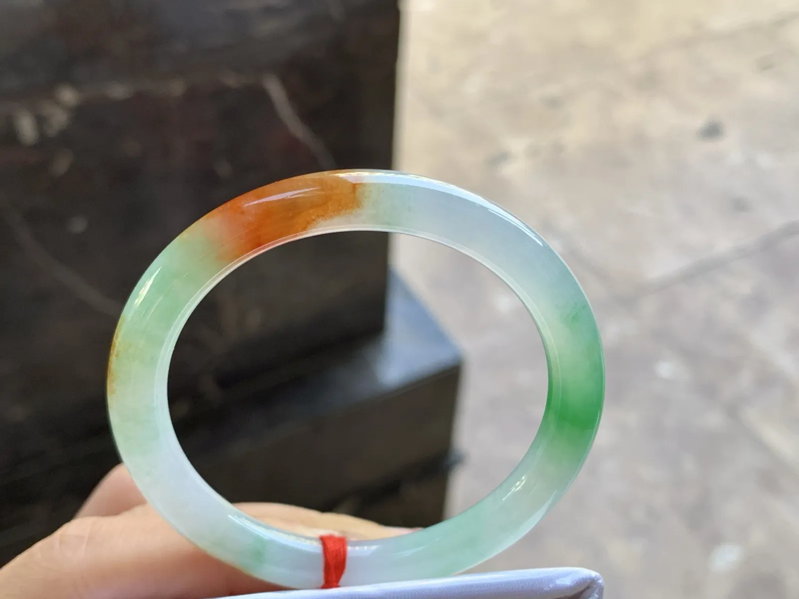 52-7.7

红加绿特色圆条手镯^_^水润冰透 清新