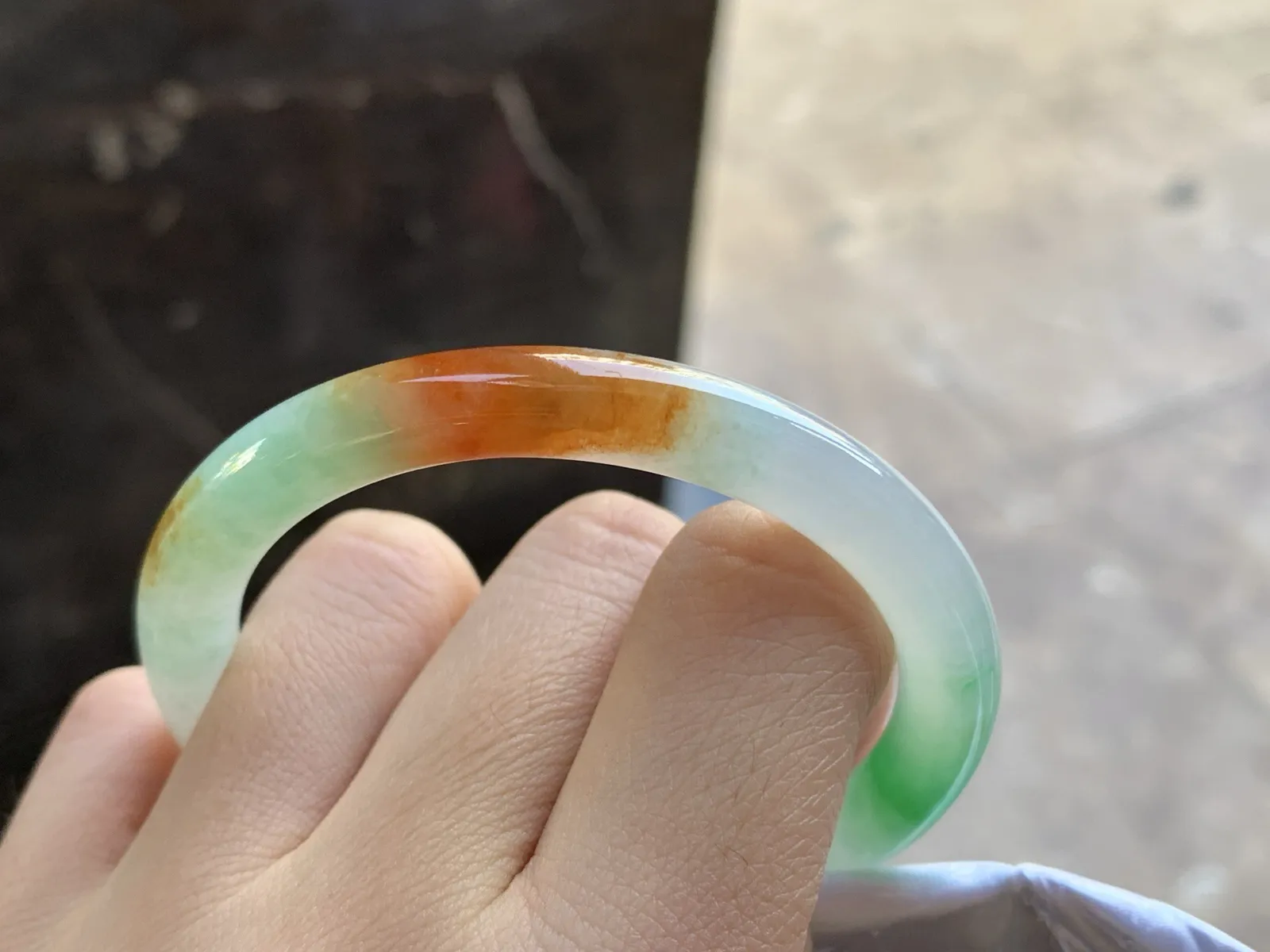 52-7.7

红加绿特色圆条手镯^_^水润冰透 清新