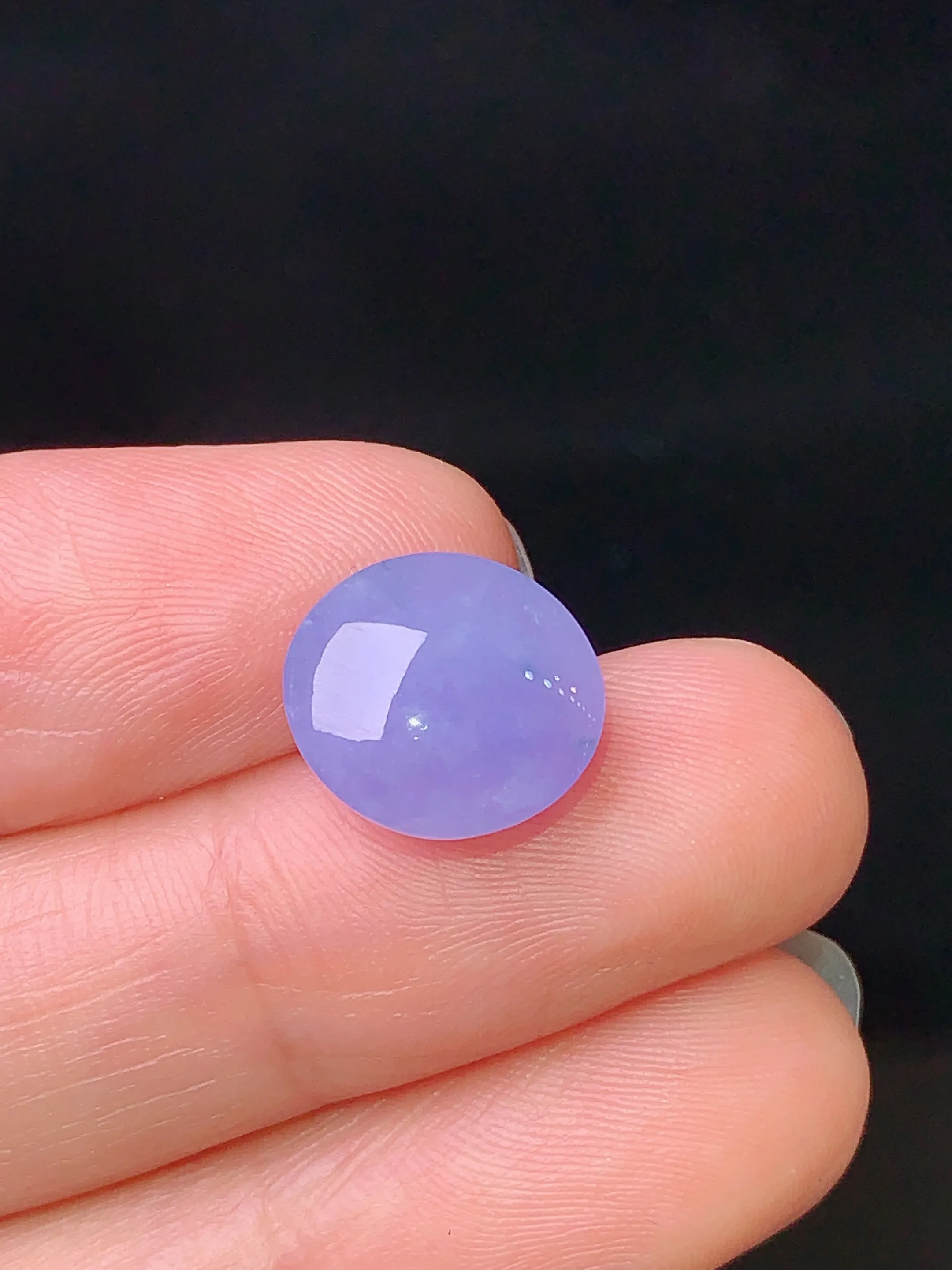 镶嵌款 紫罗兰蛋面吊坠 玉质细腻 色泽艳丽 水润亮眼  整体尺寸11.6*10.8*6.5