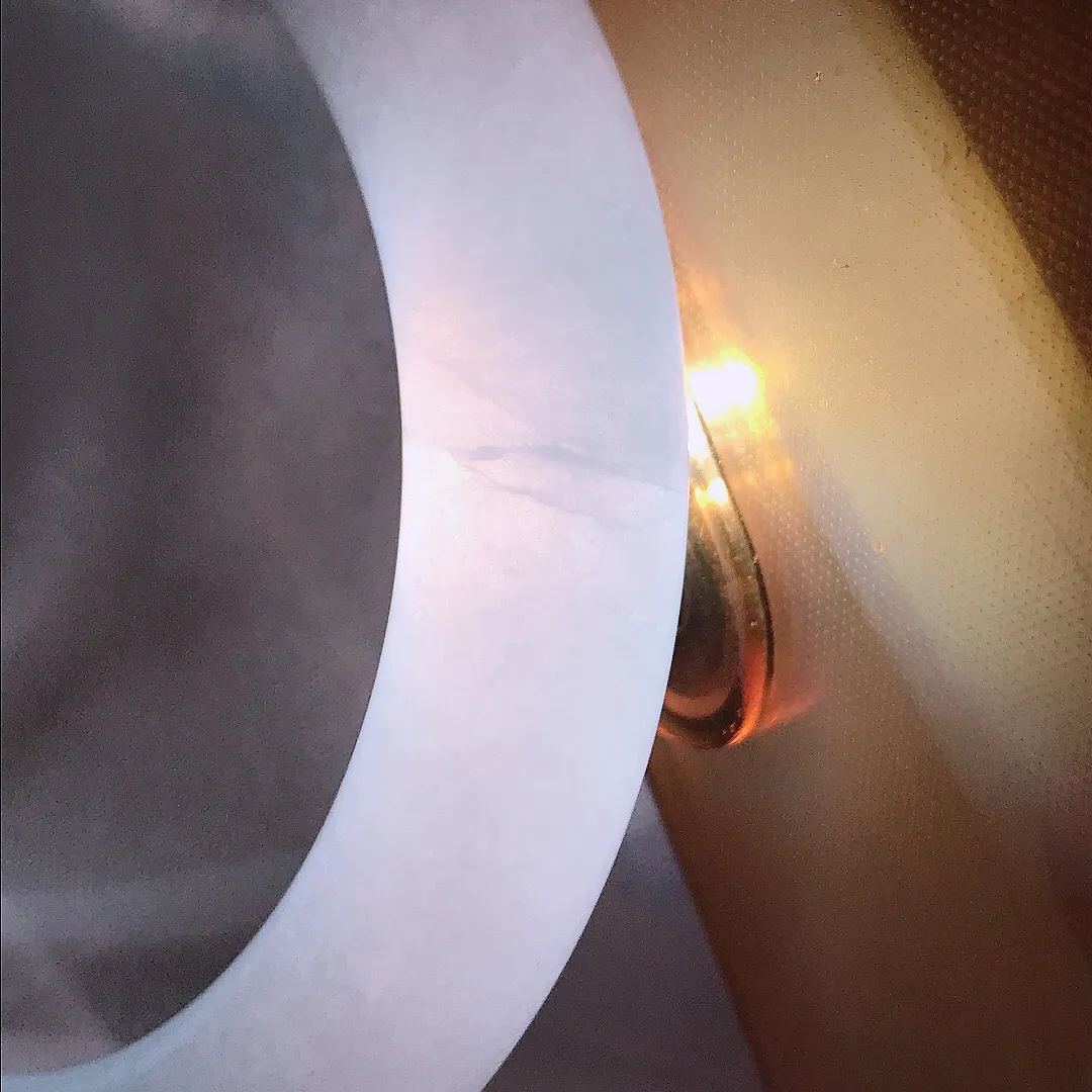 自然光56.5/11.3/11.5老坑冰胶果冻月光白胖圆条手镯翡翠玉镯手环