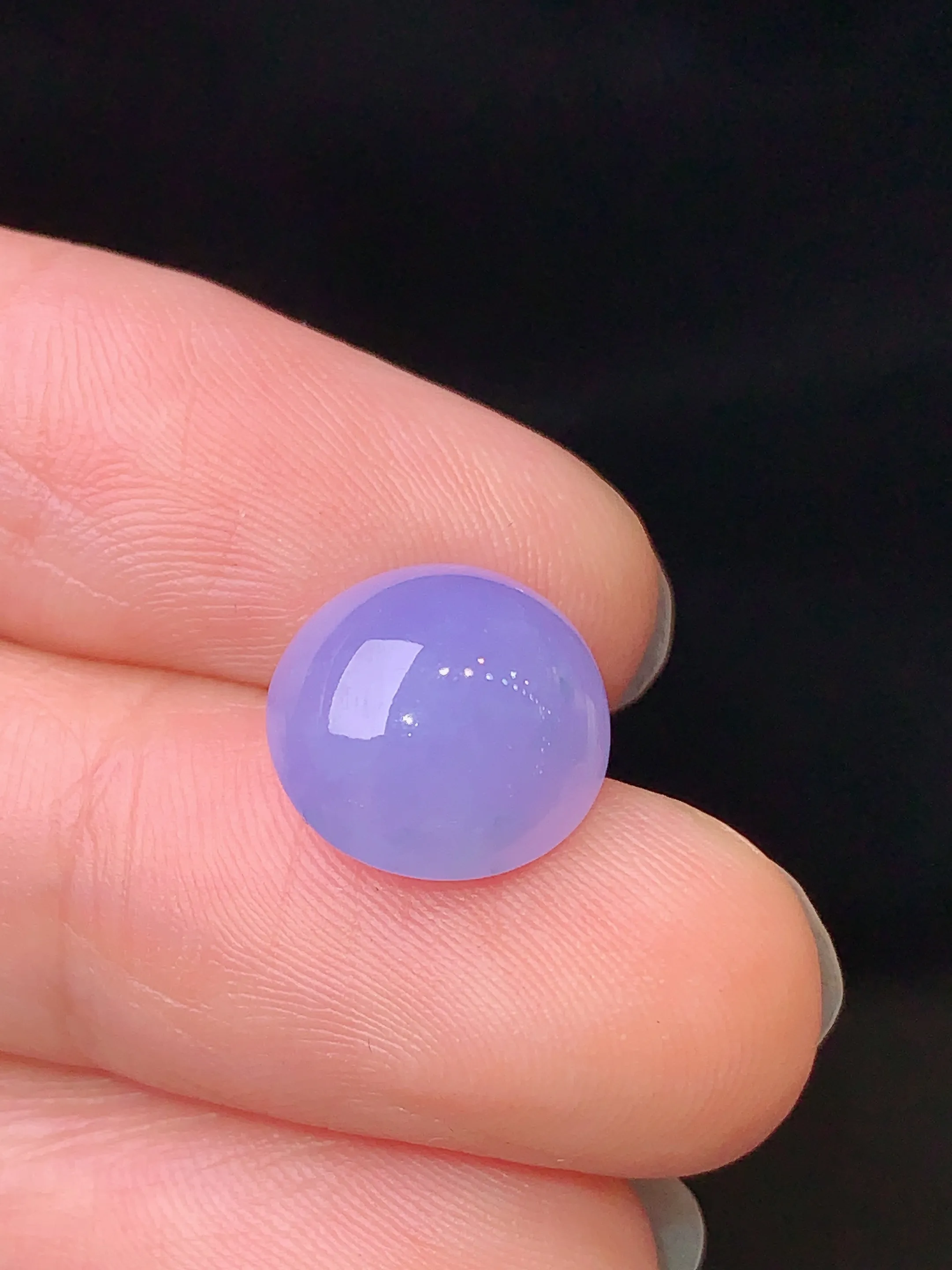 镶嵌款 紫罗兰蛋面吊坠 玉质细腻 色泽艳丽 水润亮眼  整体尺寸11.6*10.8*6.5