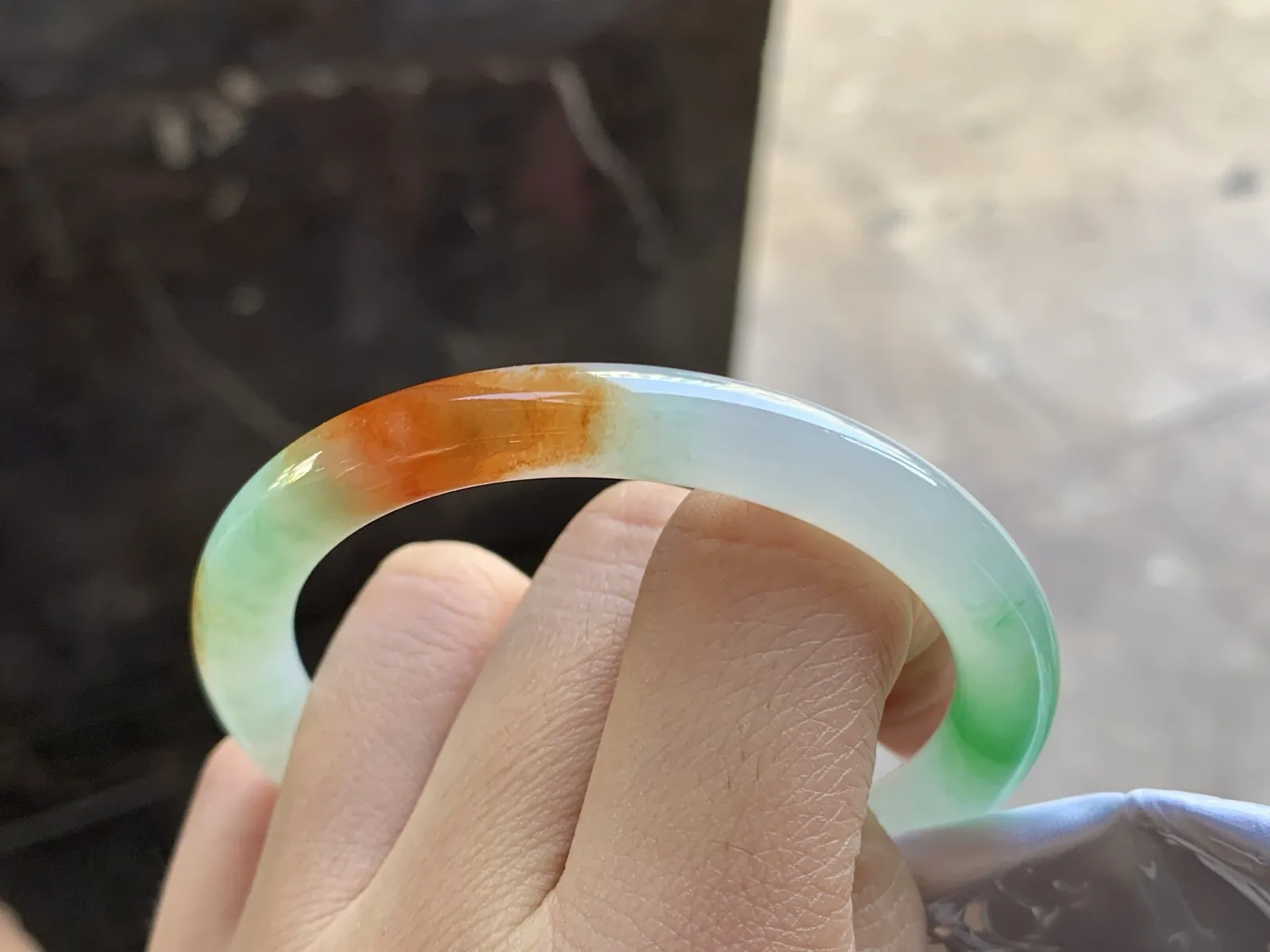 52-7.7

红加绿特色圆条手镯^_^水润冰透 清新