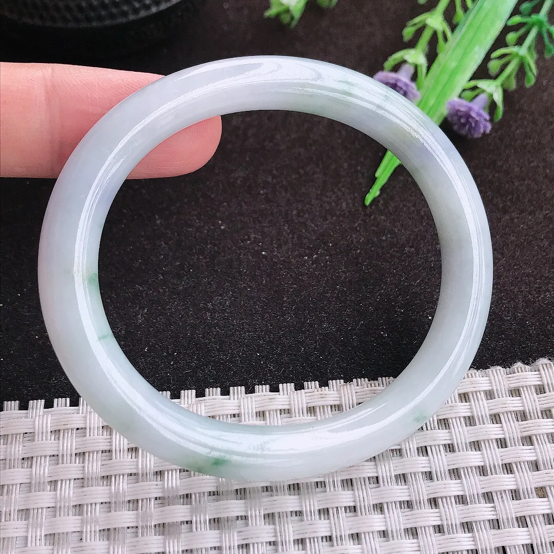自然光55/48/7.8/8老坑秀气温润飘花贵妃手镯翡翠玉镯手环