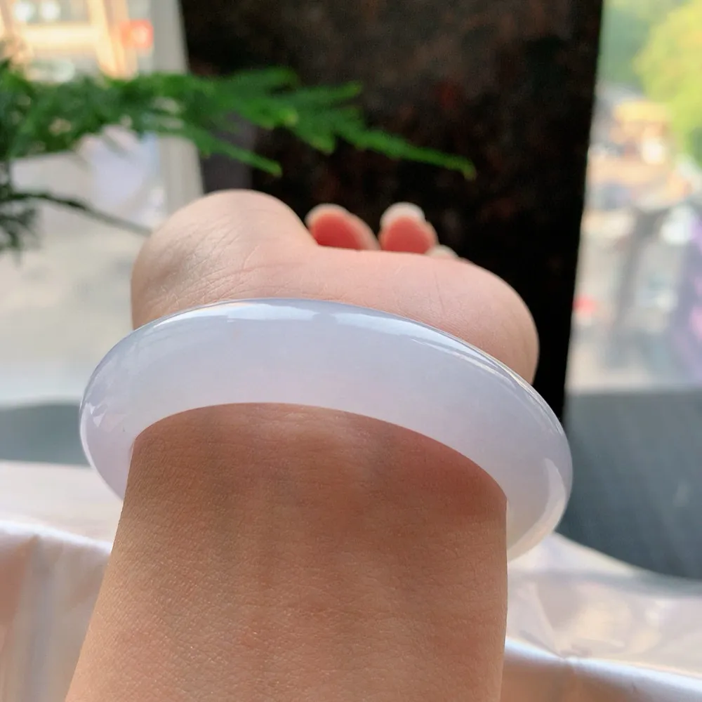 正圈高冰黄翡 无瑕 尺寸:52.7/12.1/7.9 种色俱佳