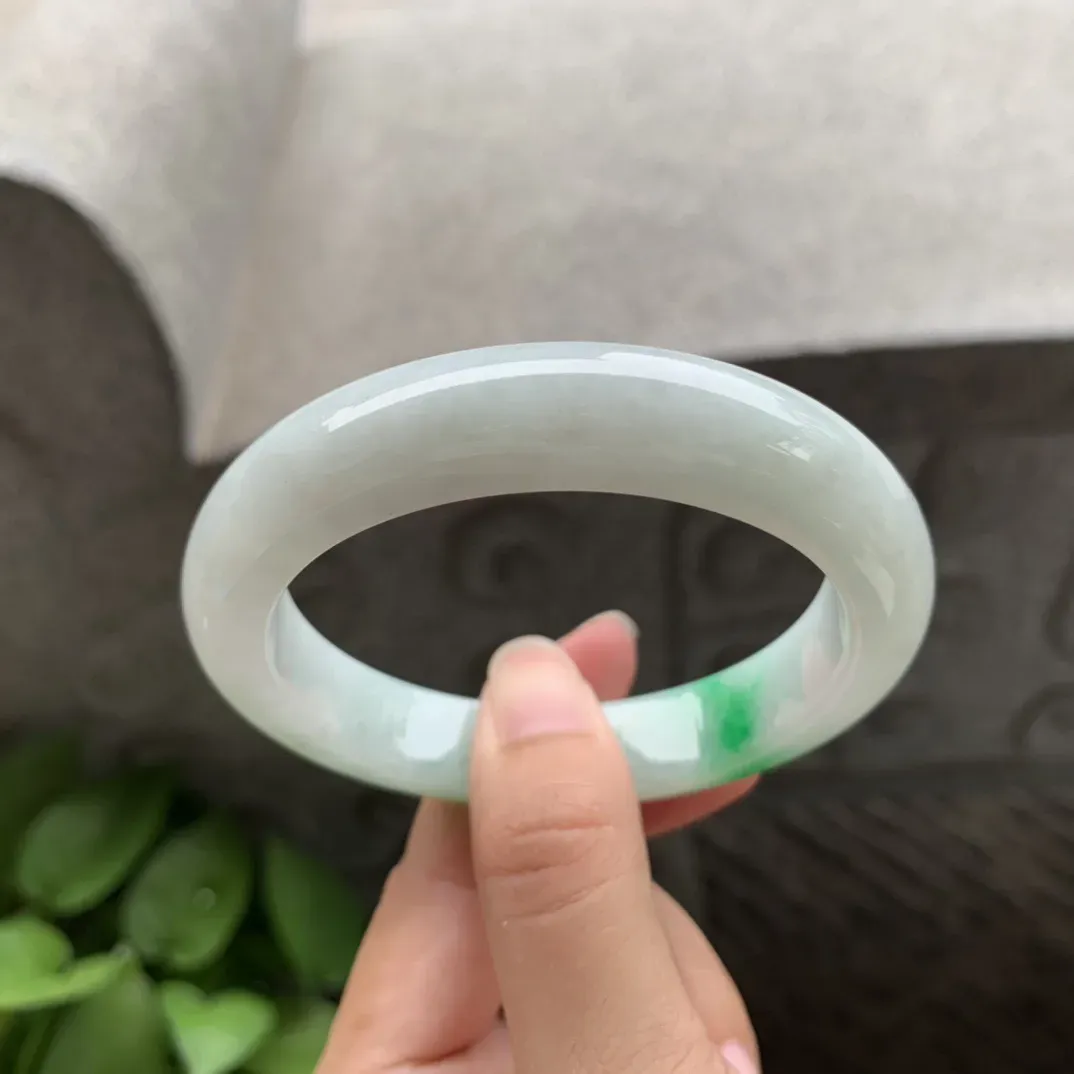 圈口 56.6-12-9.1【飘阳绿正圈手镯】正圈56 57可戴