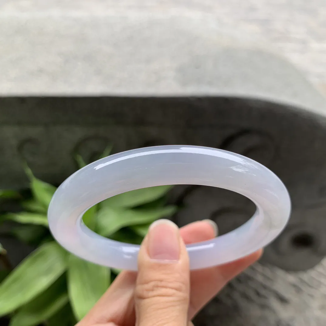 圈口 57.3-9.8【冰紫圆条手镯】圆条57 58可戴