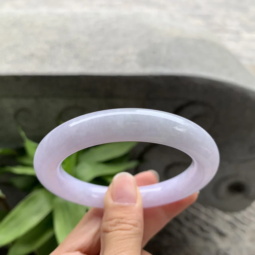 圈口 55.7-10.8【粉紫圆条手镯】圆条55 56可戴