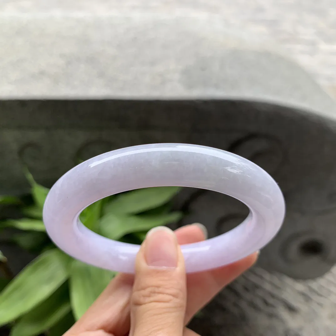 圈口 55.7-10.8【粉紫圆条手镯】圆条55 56可戴